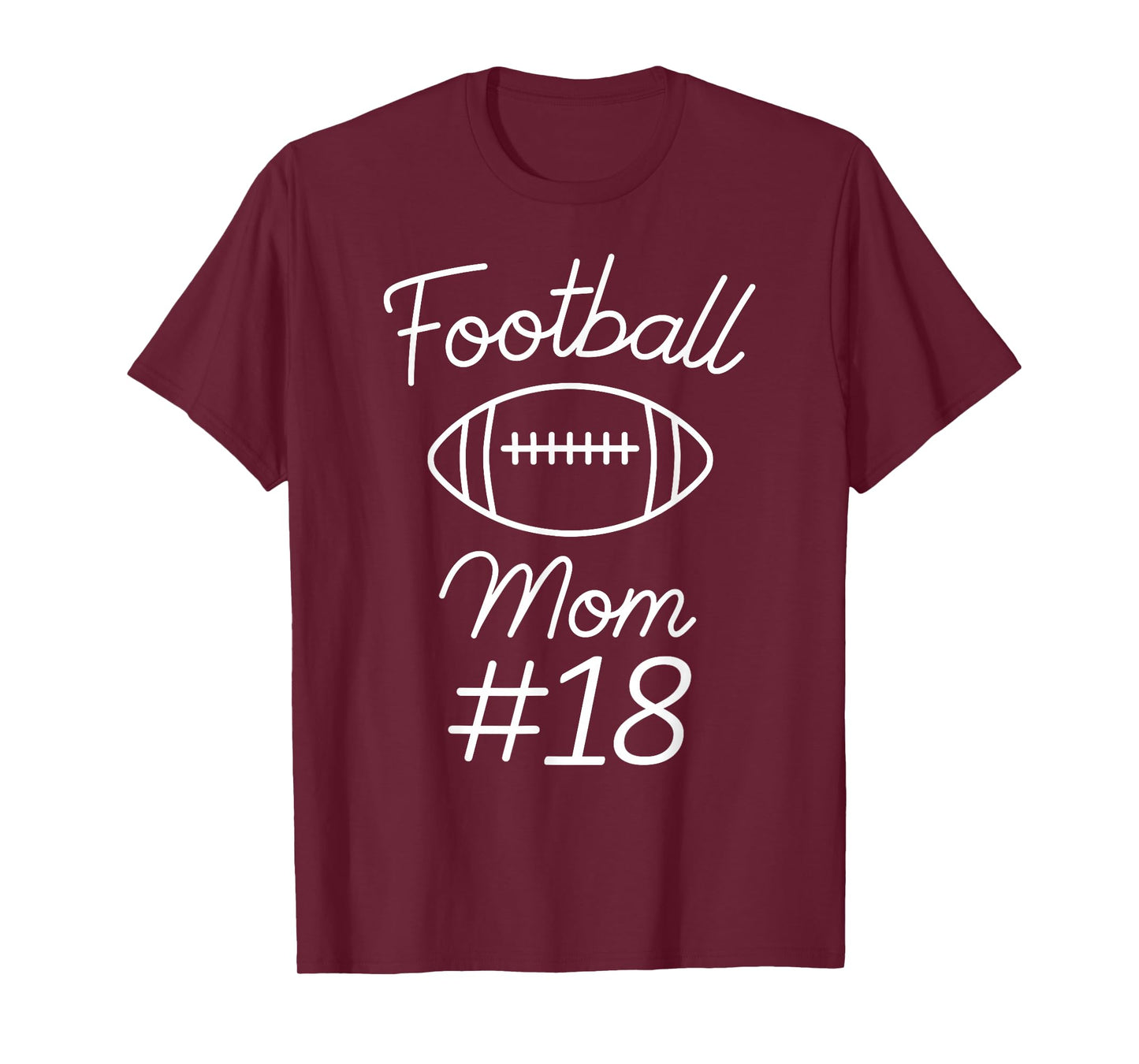Football Mom Number 18 Biggest Fan Woman Team Game My Son T-Shirt