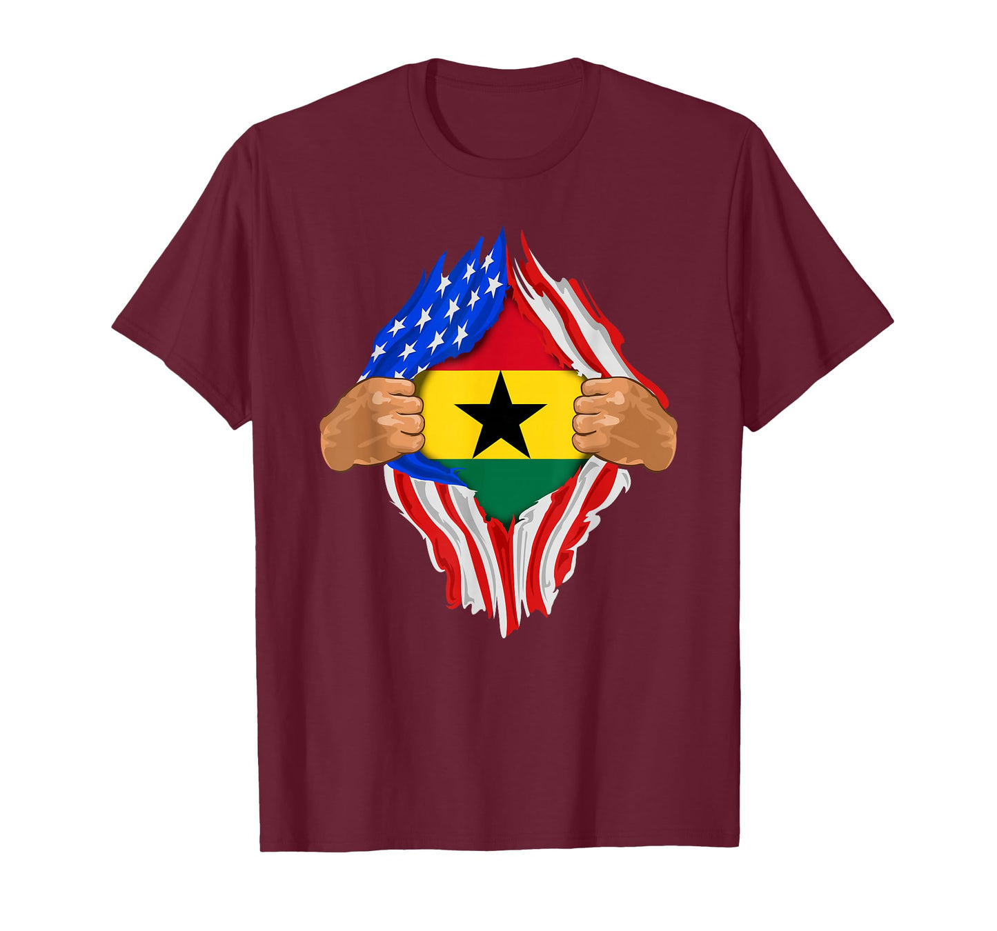 Ghanaian Blood Inside Me T-Shirt | Ghana Flag Gift T-Shirt
