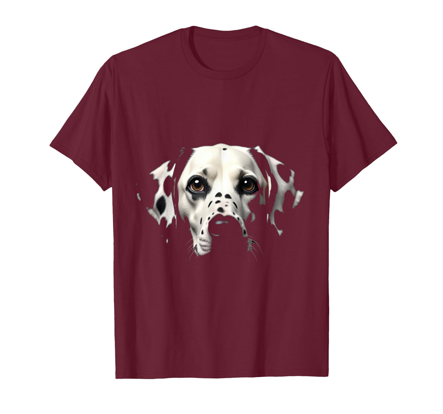 Black Dalmatian Dog Dalmatian Face T-Shirt