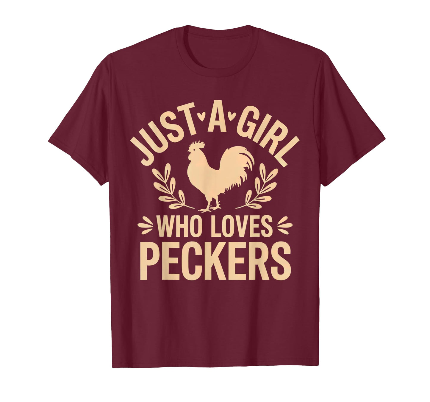 Just a Girl Who Loves Peckers Vintage women Retro T-Shirt
