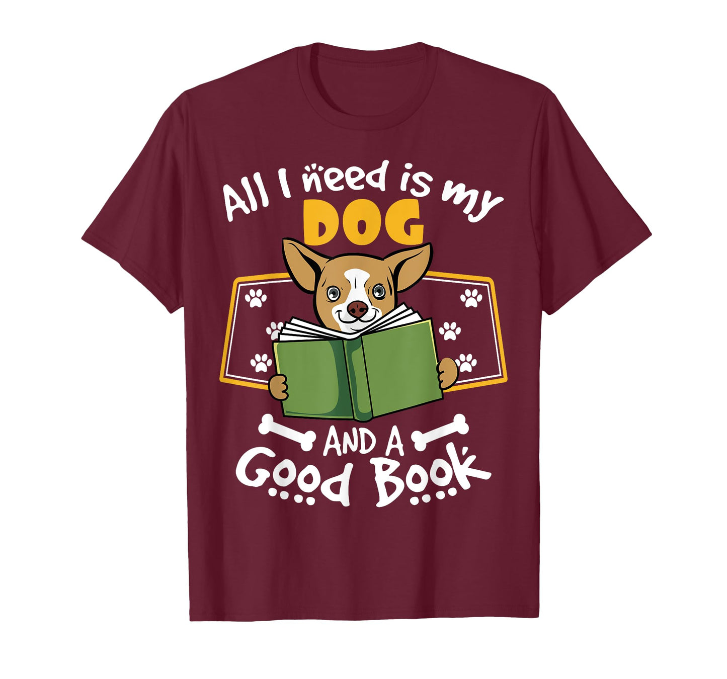 Funny Dog Book Lover Tee | My Dog & Good Book T-Shirt