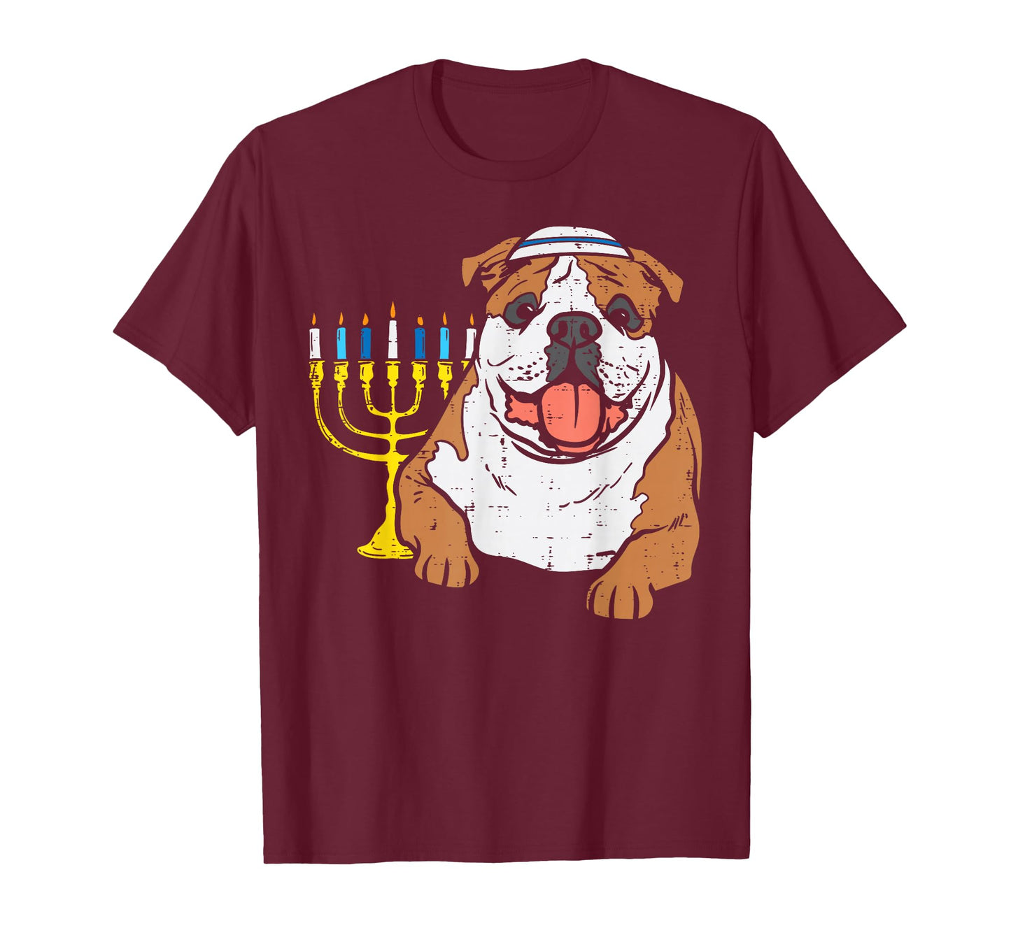 Jewish English Bulldog Dog Hanukkah Pajamas Chanukah PJs T-Shirt