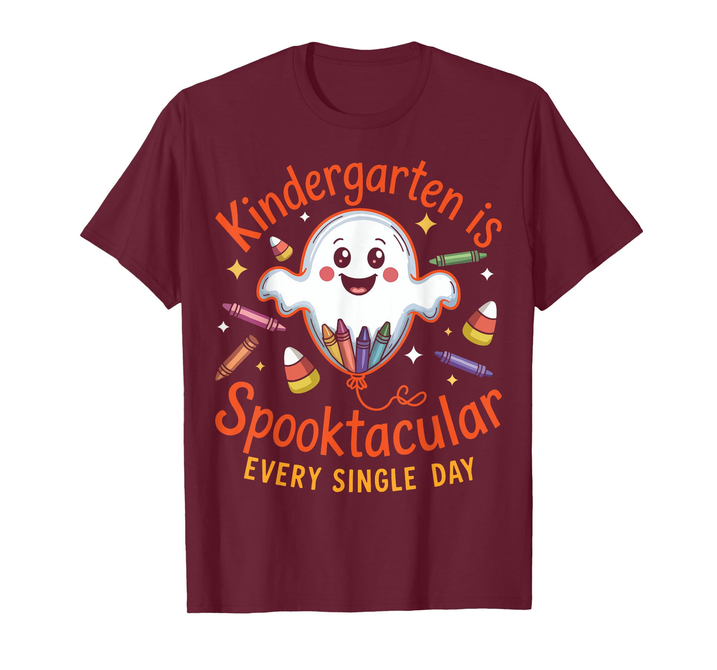 Kindergarten Is Spooktacular Teacher Cute Halloween Costumes T-Shirt