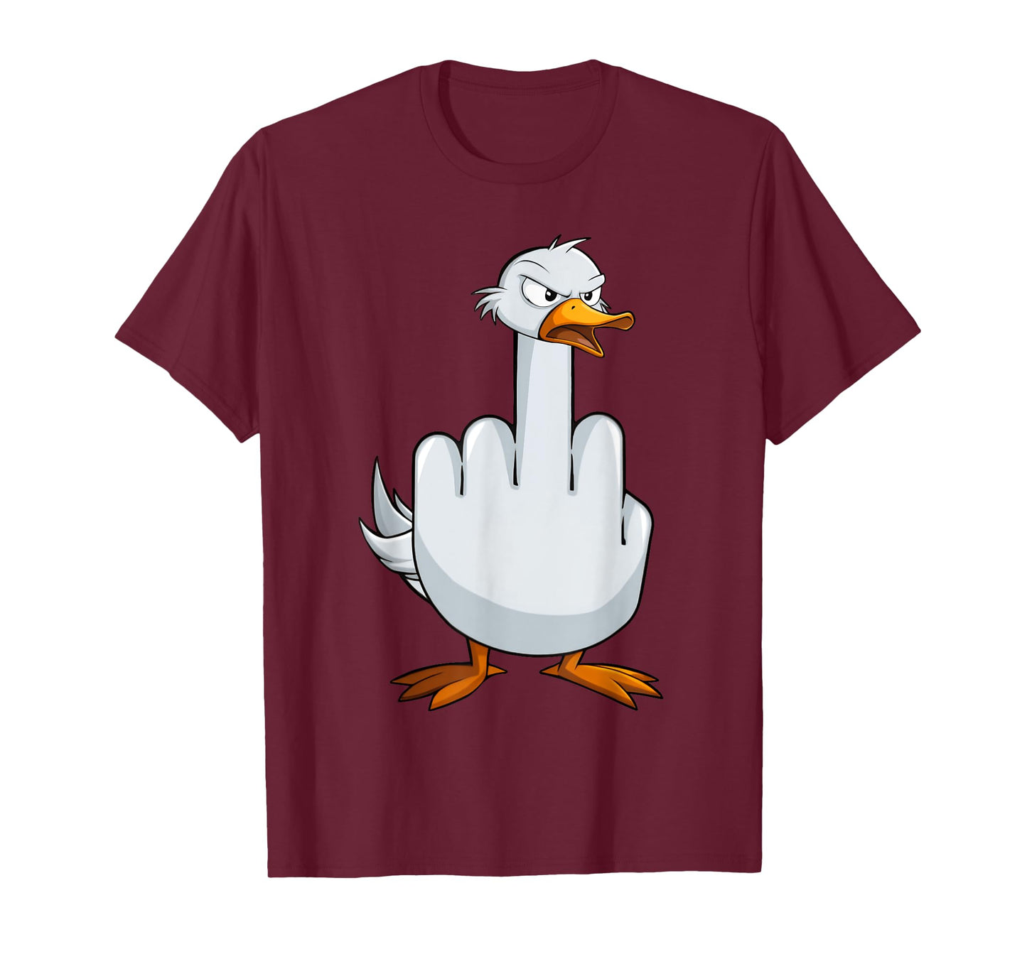 I Don't Give A Duck Middle Finger Funny Offensive Rude Duck T-Shirt