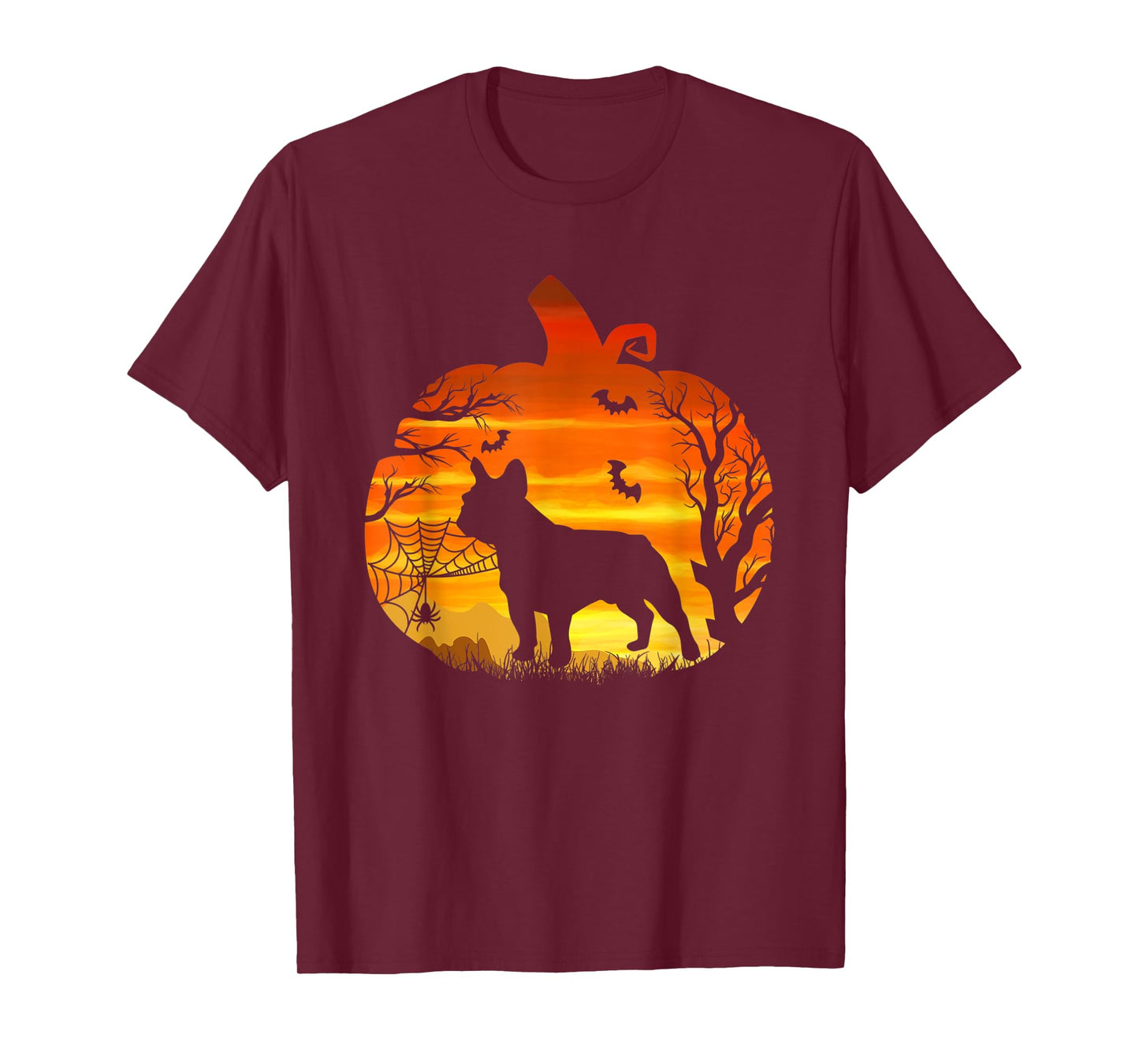 French Bulldog Halloween Costume Pumpkin Frenchie T-Shirt