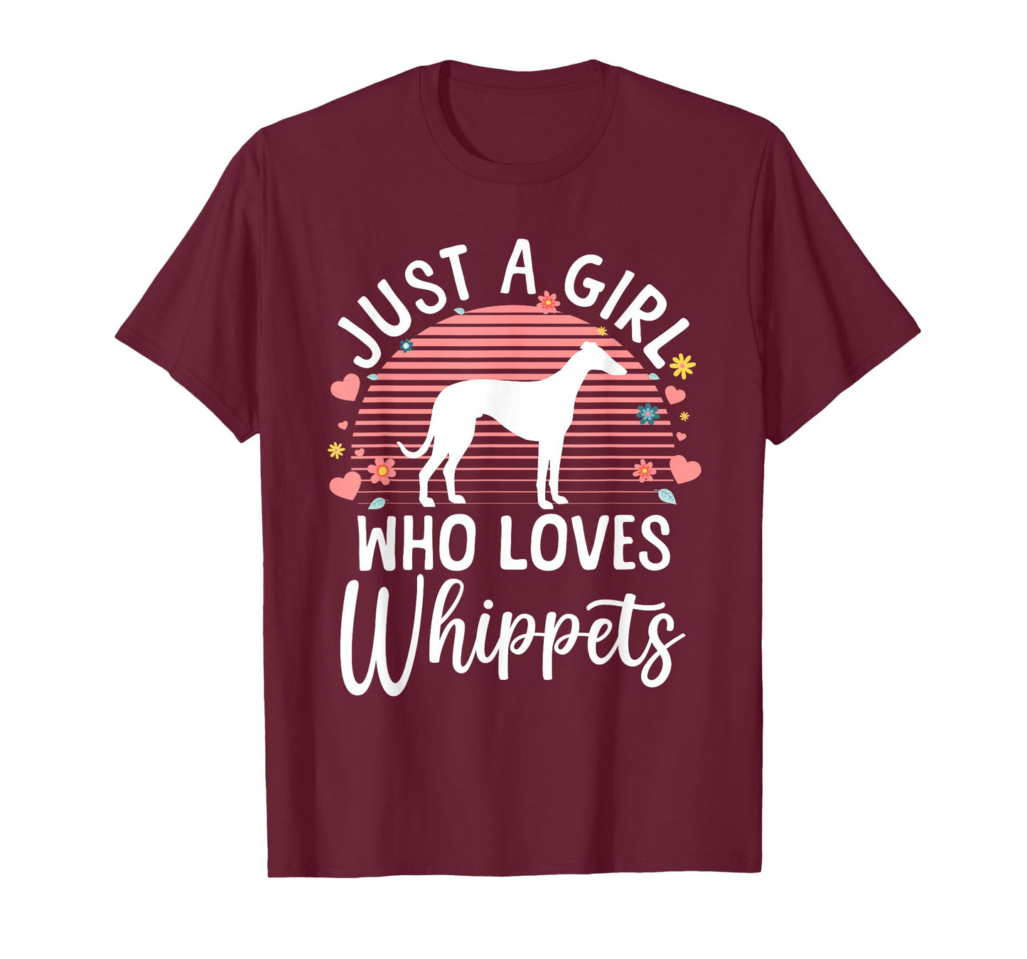 Funny Whippet Art For Women Girls Whippet Dog Lover Whippet T-Shirt