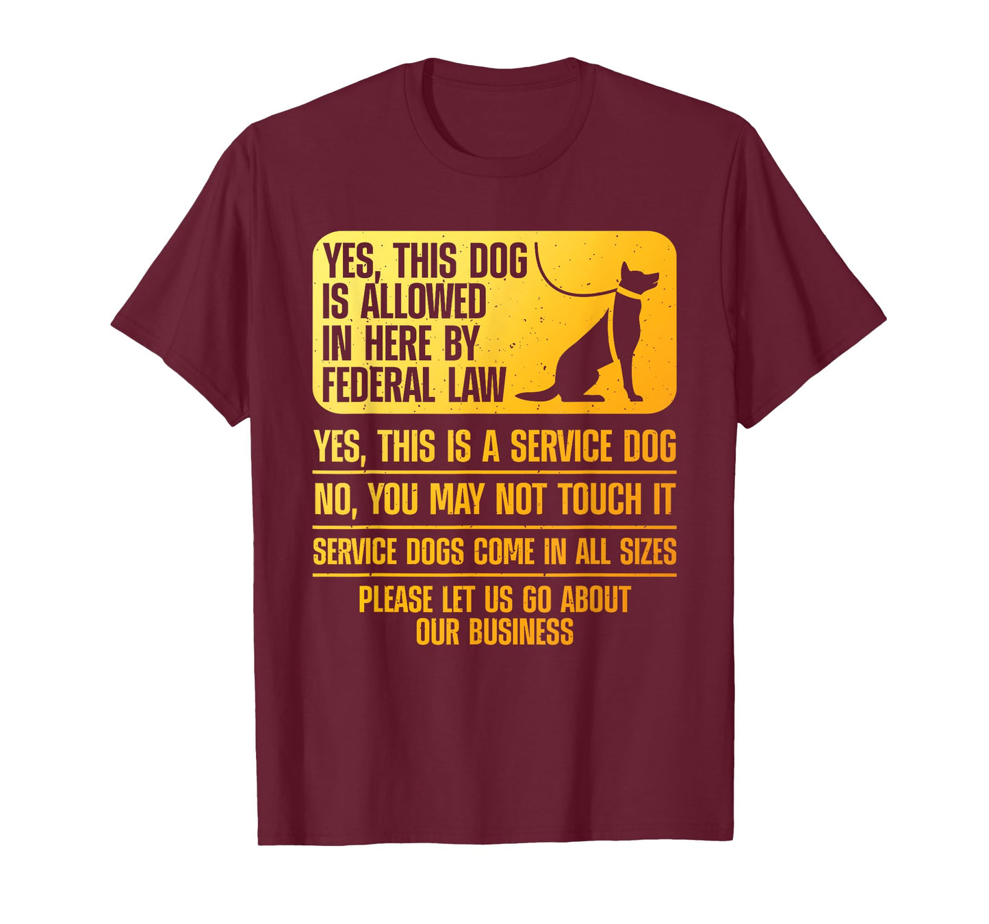 Service Dog Design for Men Women Assistance Dog Service Dog T-Shirt