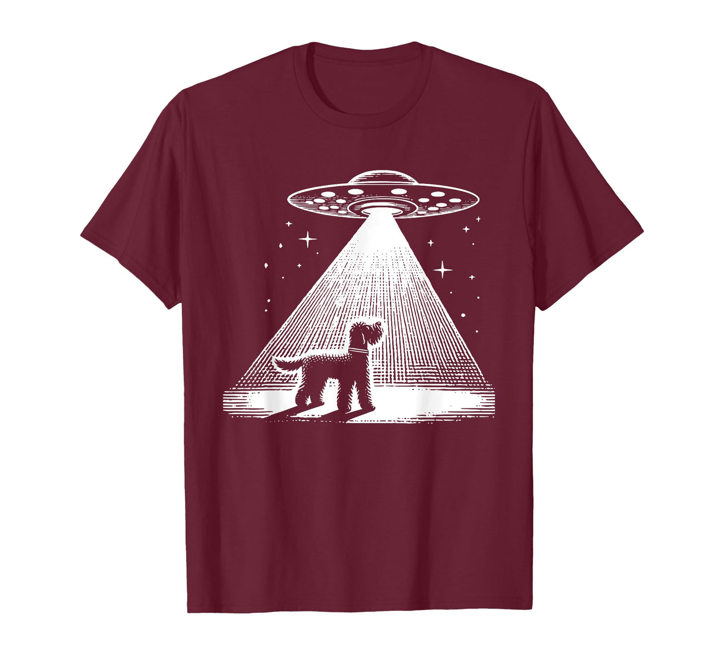 Whoodle Mom Dad Dog - Funny Alien UFO T-Shirt