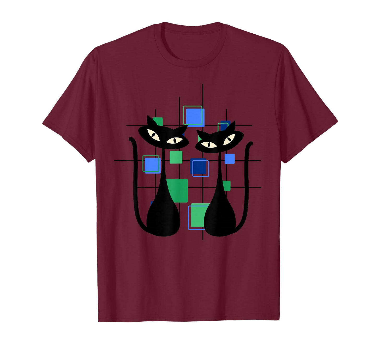 Cats Midcentury Mid Century Retro Atomic Age Space T-Shirt