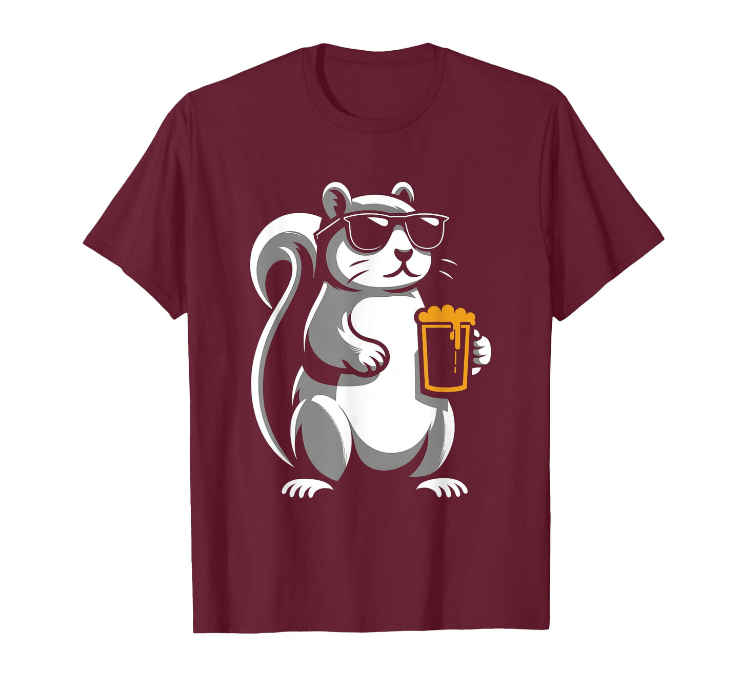 Sunglasses Squirrel Drinking Beer Squirrels Drunk Animal T-Shirt