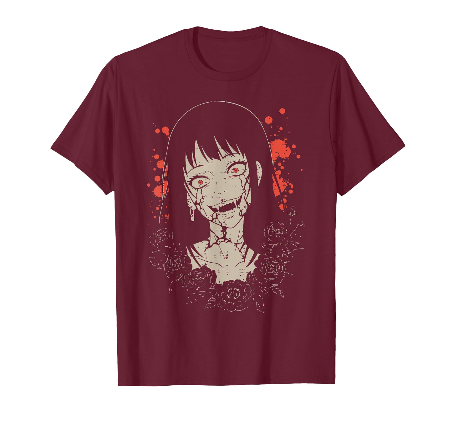 Zombie Anime Girl Japanese Manga Art Goth Women Men Kids T-Shirt