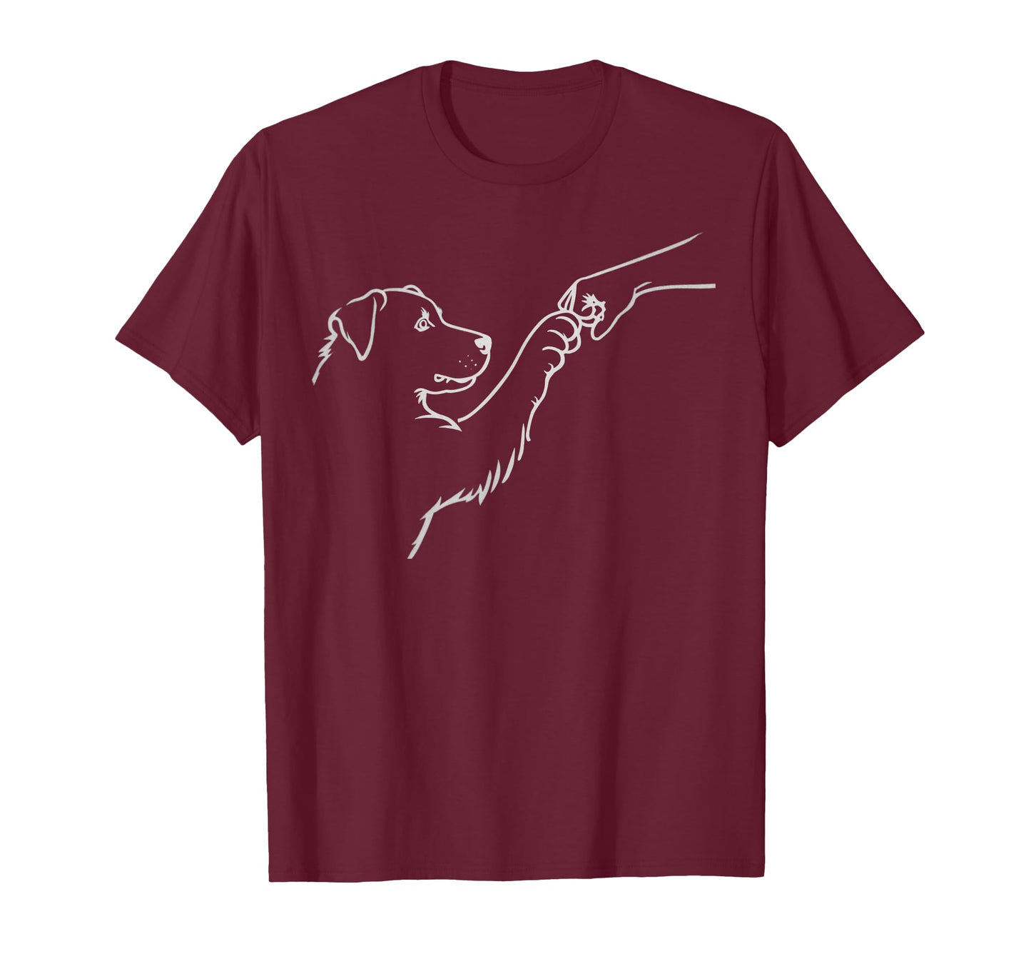 Punch Hand Dog And People Friendship Bump Dog's Paw T-Shirt