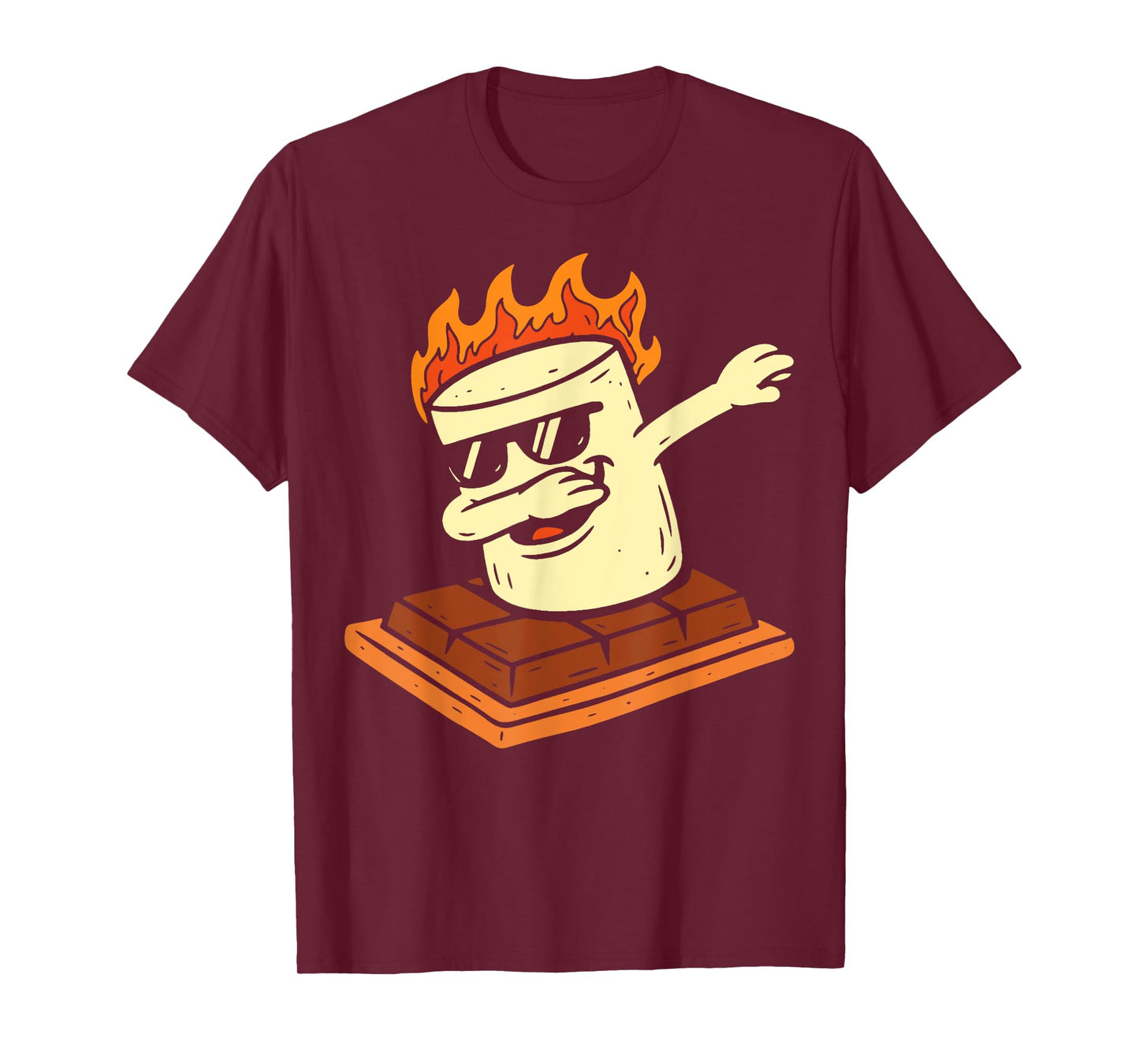 Dabbing Smore Marshmallow Camping Camper Gifts Men Women Kid T-Shirt