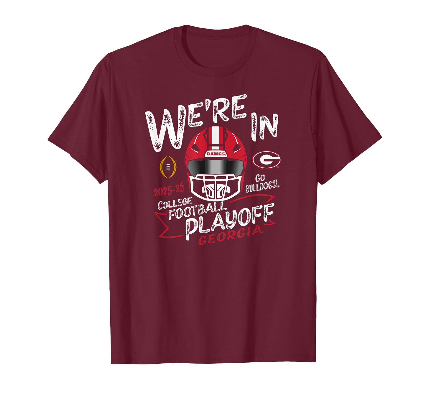 Georgia Bulldogs CFP College Football Playoff 2025-26 Black T-Shirt