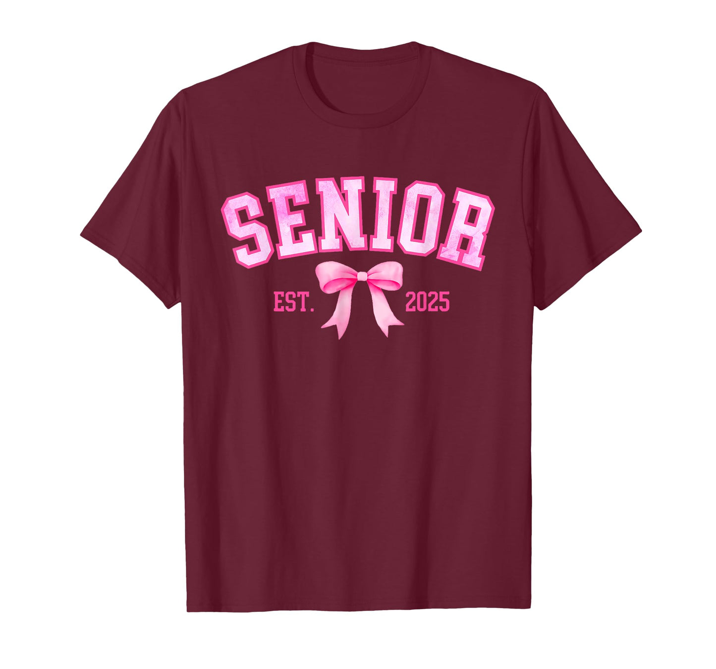 Senior 2025 Coquette Class of 2025 Pink Bows Retro T-Shirt
