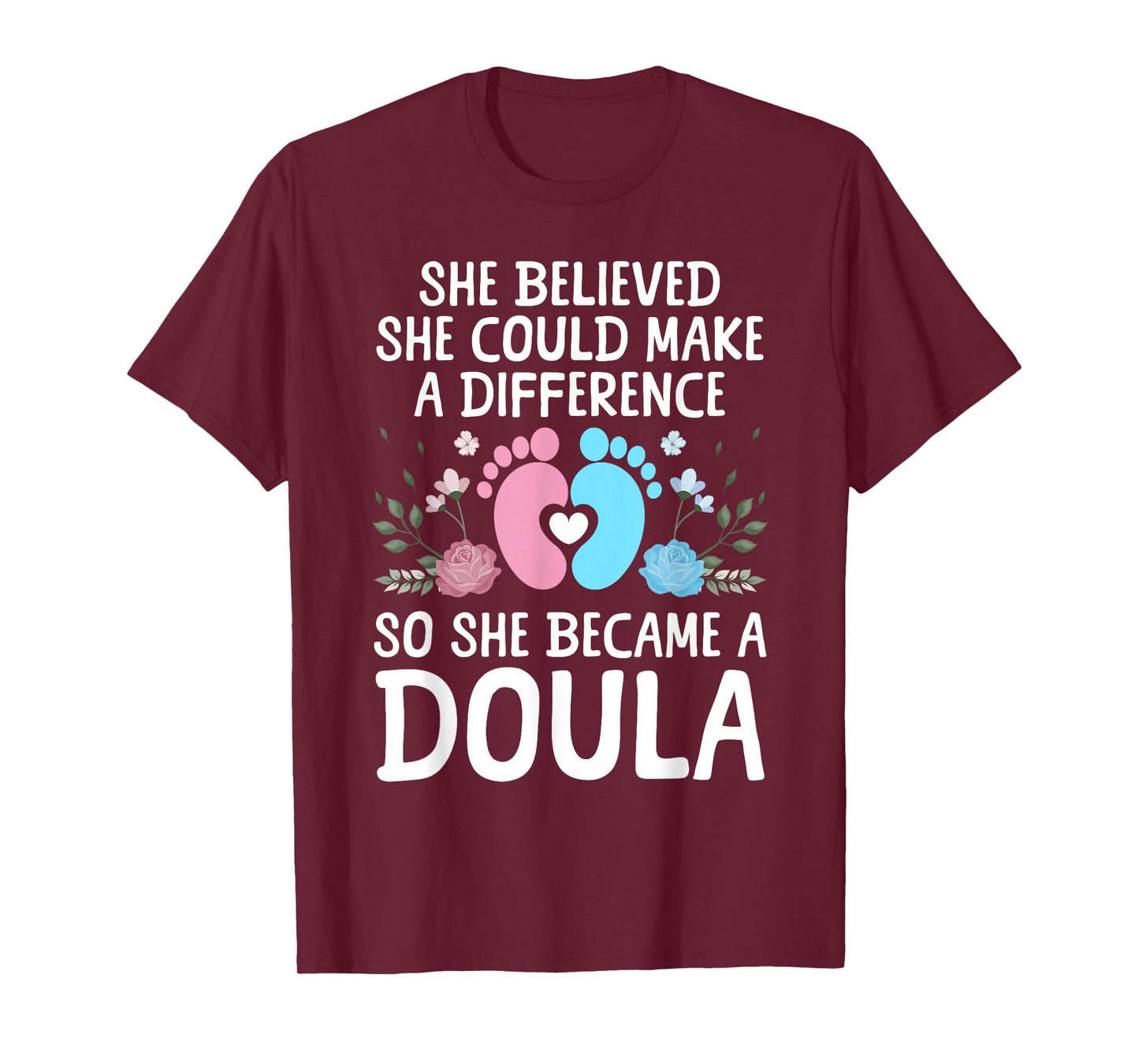 Funny Doula Gift Doula Stuff & Midwife Accessories Unisex-Adults Black Small Modern Casual Round Neck Short Sleeve T-Shirt