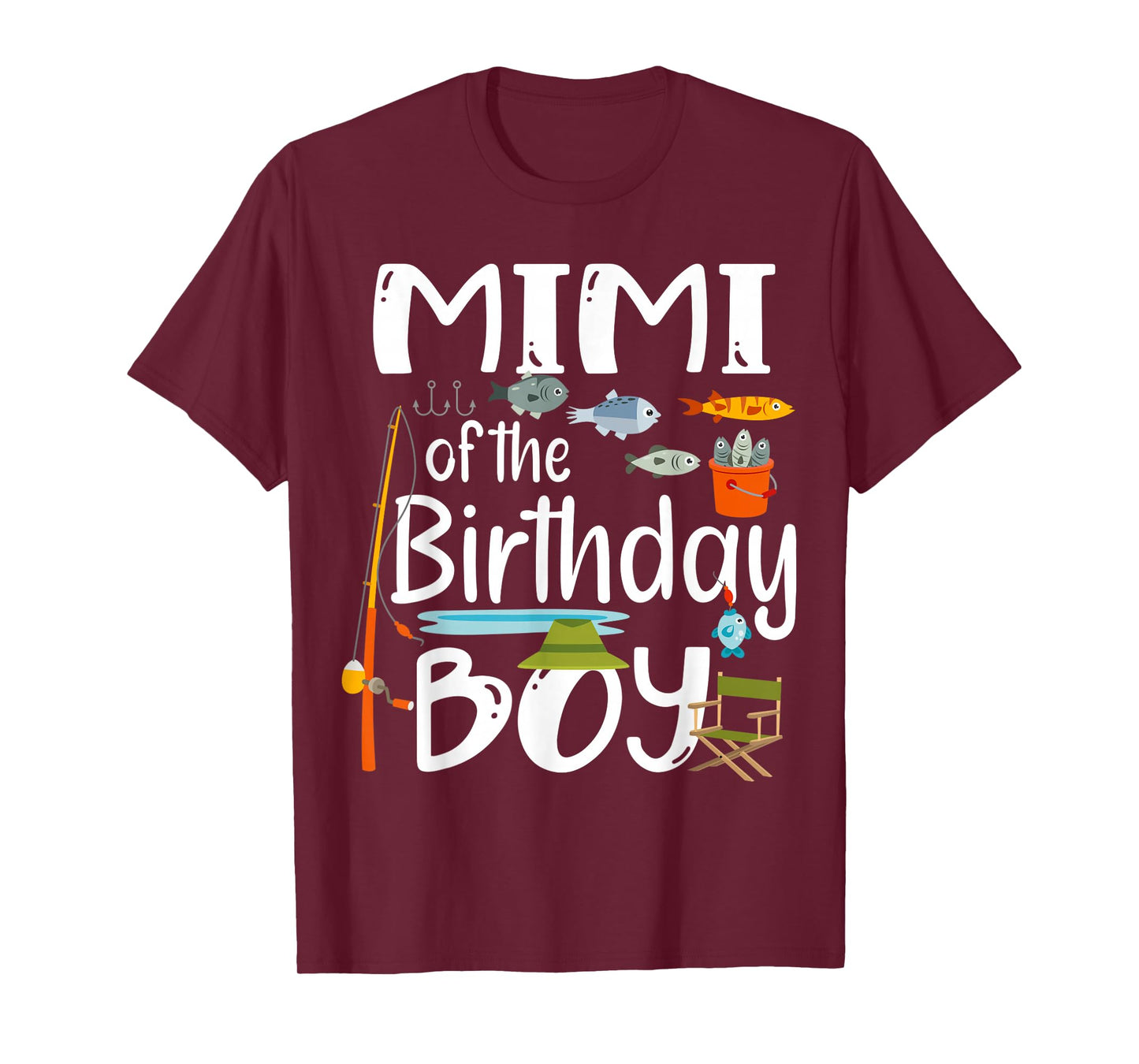 Fishing Birthday Boy Party Look with Rod Fish Hooks for Mimi T-Shirt