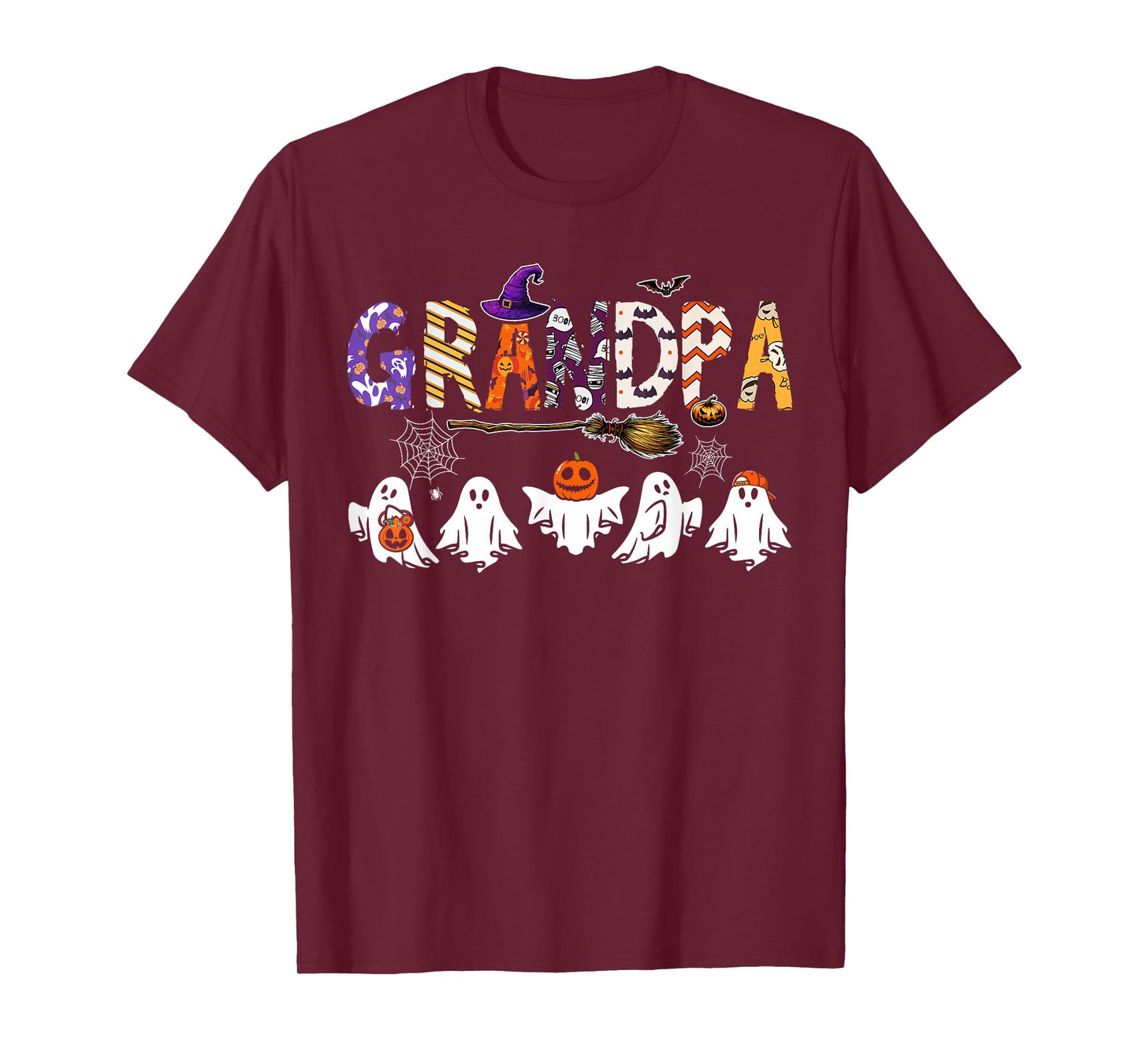 Grandpa Halloween Boo Ghost Horror Costume Funny Party T-Shirt