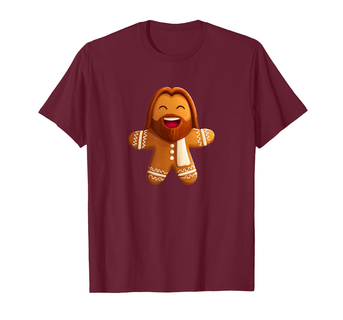 Laughing Lord Jesus as Gingerbread Man Costume T-Shirt