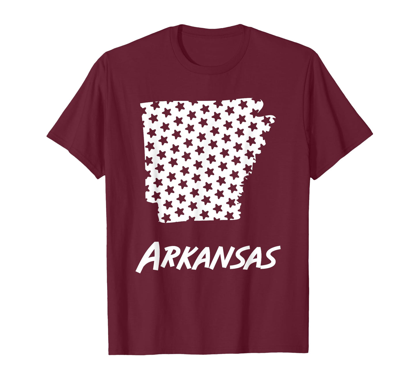 Arkansas USA State Outline Stars Vintage Retro Design T-Shirt
