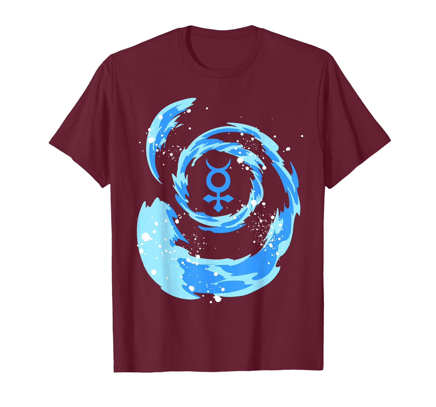 Sailor Anime Water Tsunami Mercury Star Symbol H2O Kawaii T-Shirt