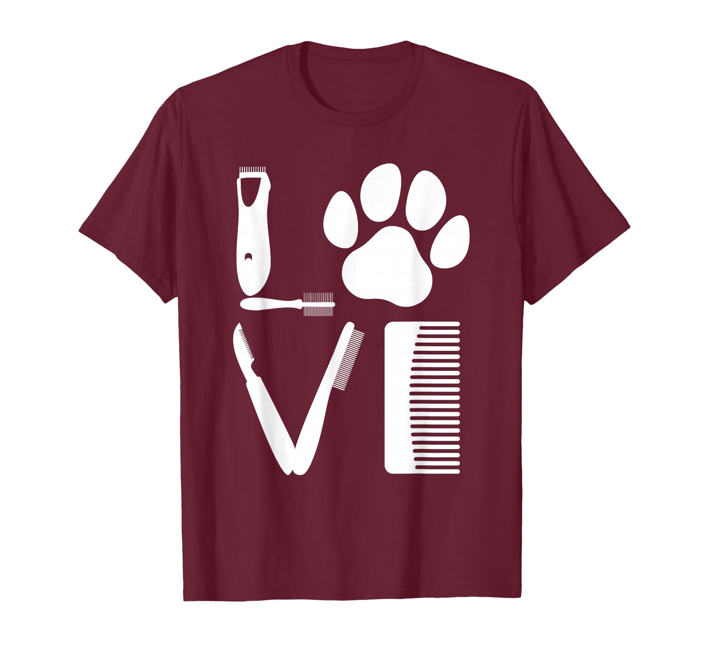 Funny Dog Grooming Art for Men Women Pet Groomer Dog Groomer T-Shirt