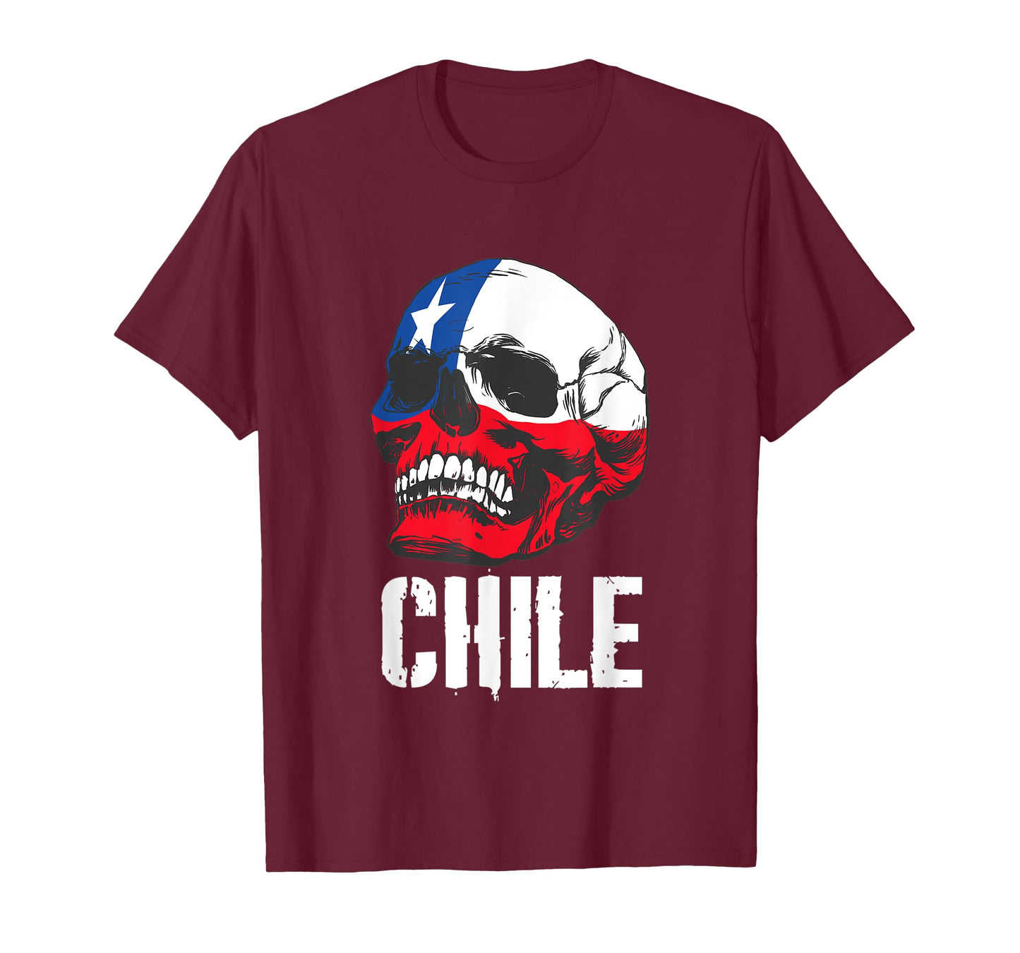 Chile Flag Skull Chilean Pride Patriotic T-Shirt