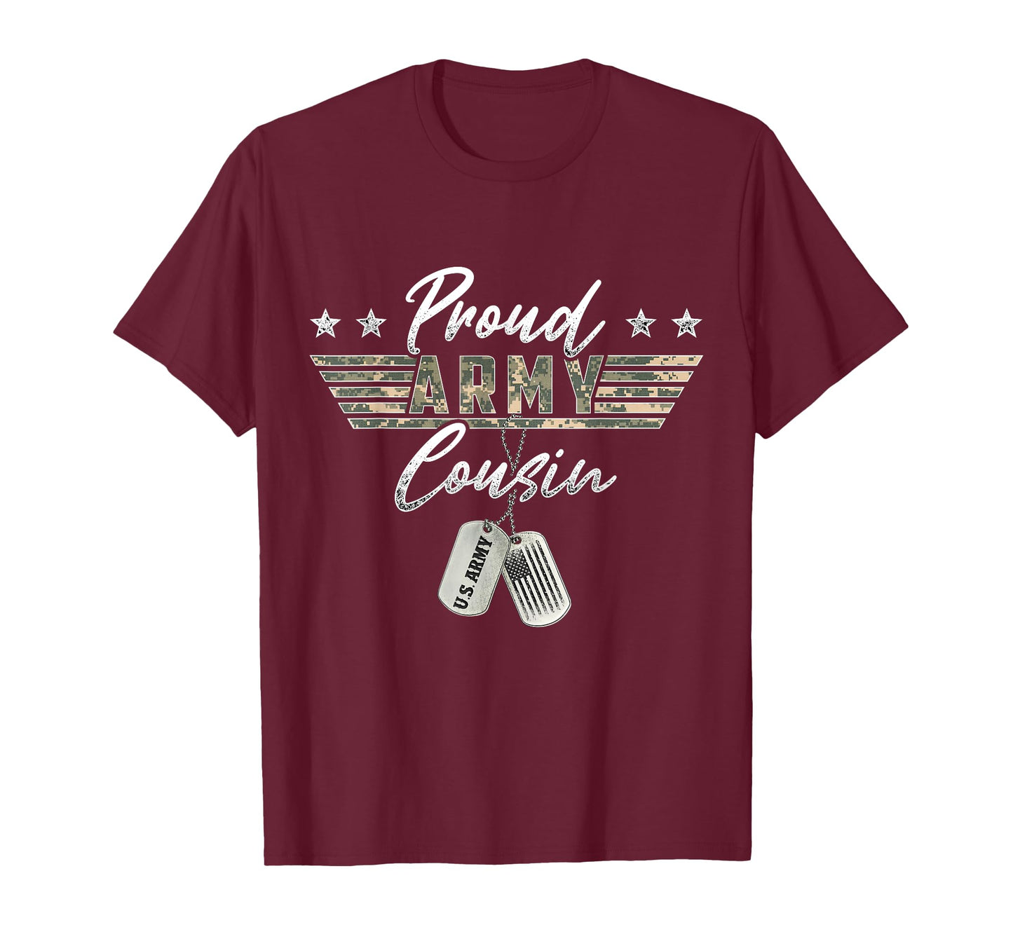 Proud U.S. Army & Military Family Military Gift Proud Army Cousin American Veteran Military T-Shirt