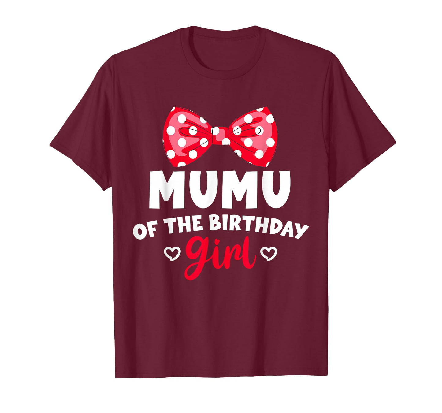 Birthday Girl Party Look with Red Bow Heart Style for MuMu T-Shirt