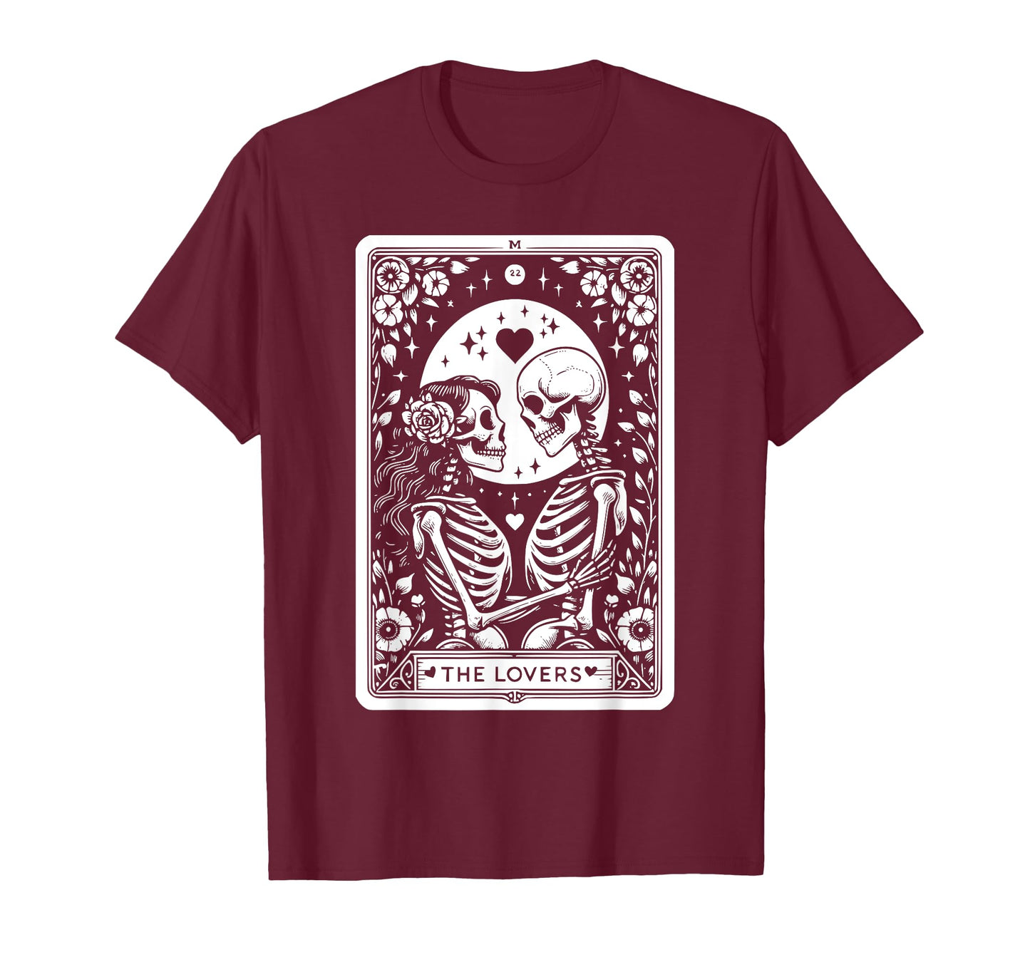The Lovers Tarot Cards Skeleton Men Women Tarot Card T-Shirt