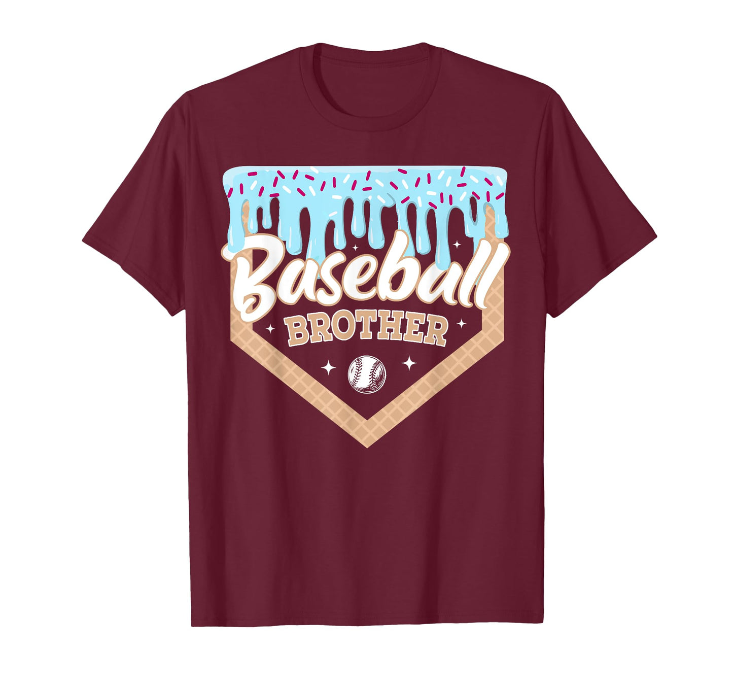 Baseball Drip Brother Ice Cream Home Plate Baseball Sports T-Shirt