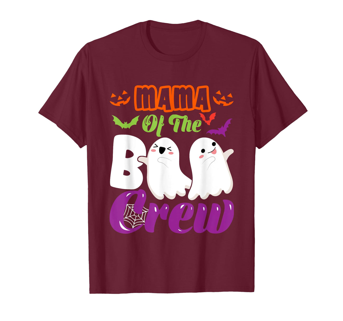 Mama Of Boo Halloween Crew Costume Boo Ghost Lover Family T-Shirt