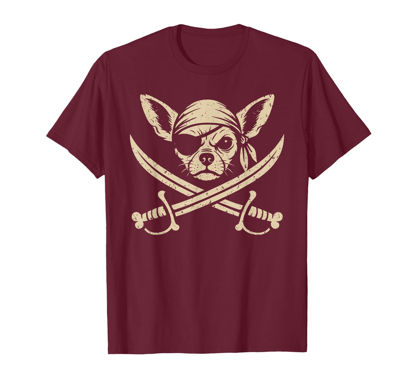 Vintage Pirate Chihuahua Crossbones Dog Lover T-Shirt