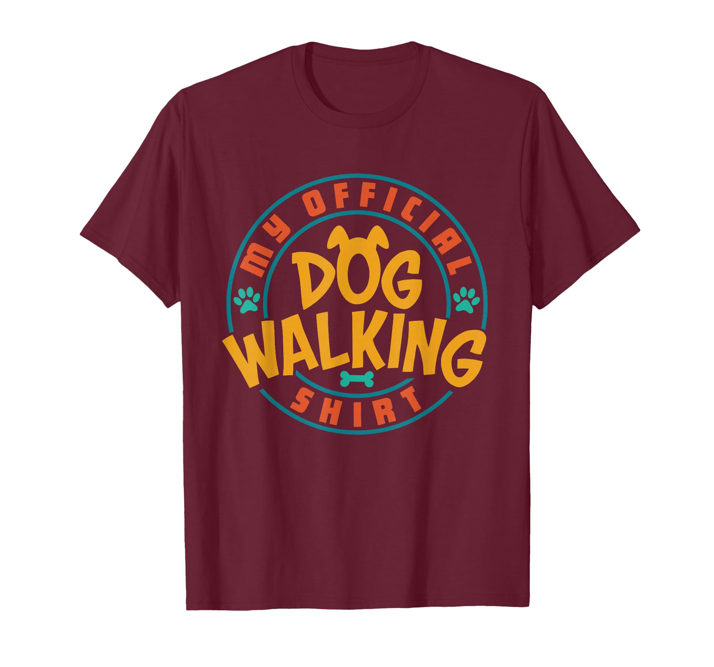 Dog Walker My Official Dog Walking Shirt Pet Lover Owner T-Shirt