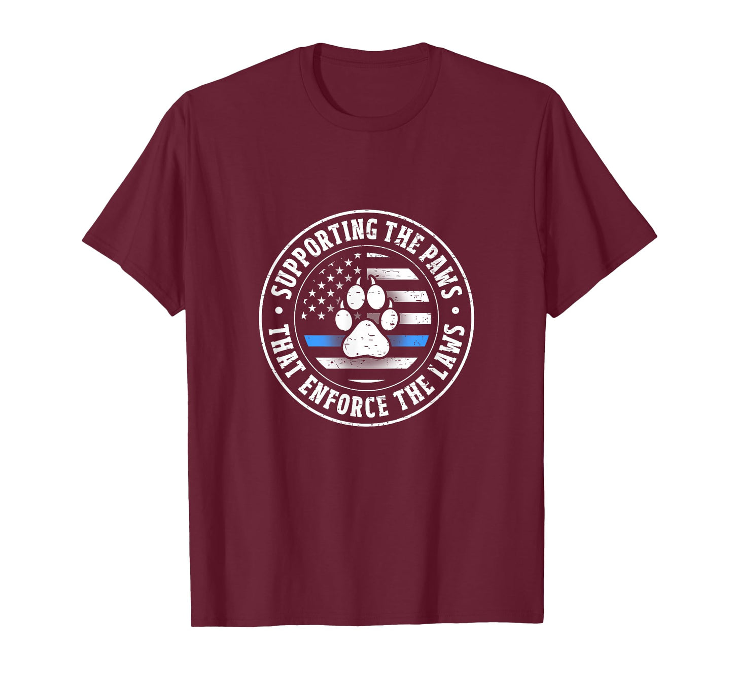 Support The Paws That Enforce The Laws - Police Puppy Fan T-Shirt