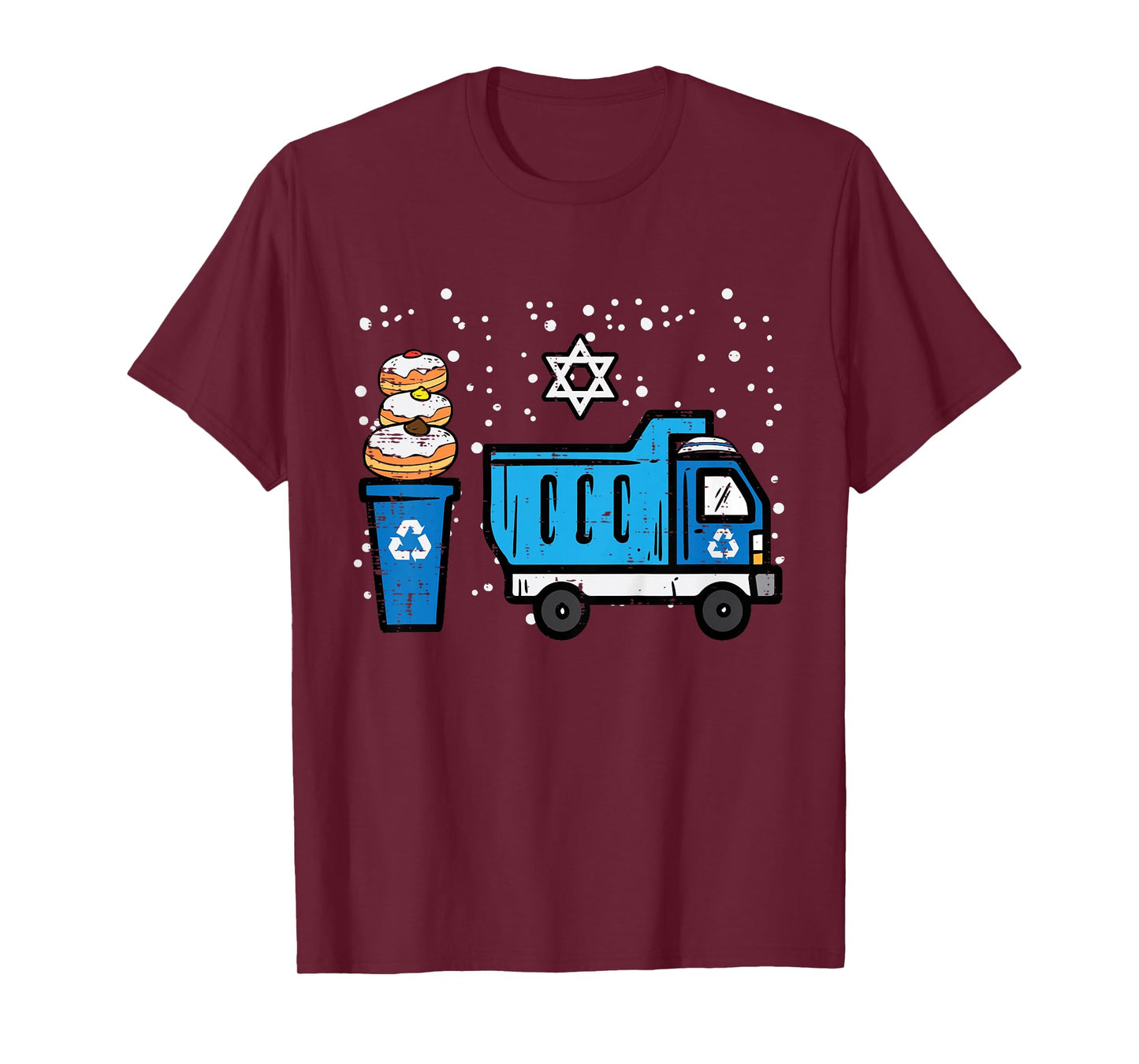 Kids Hanukkah Dump Recycling Truck Chanukah Boys Toddler Youth T-Shirt