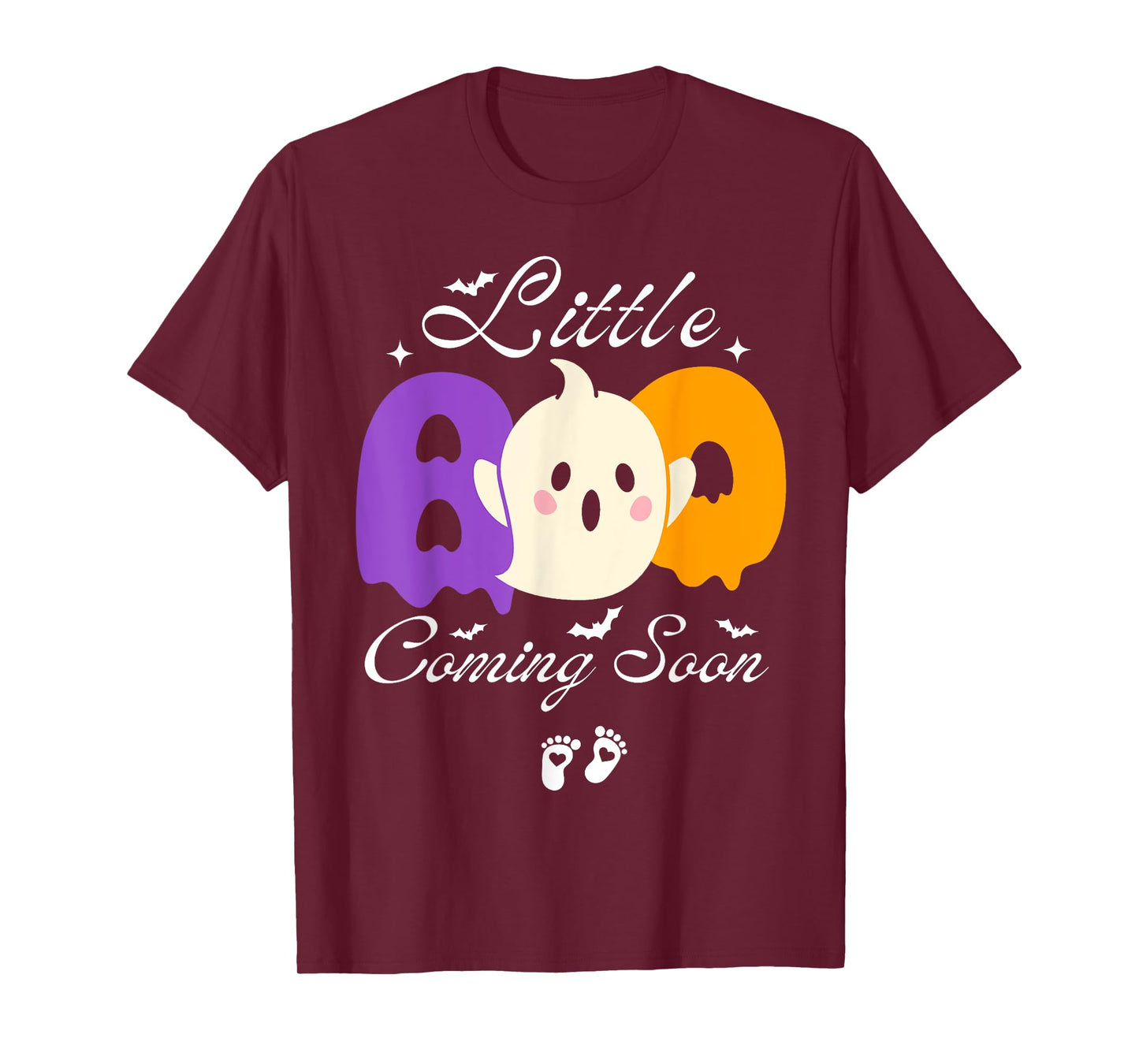 Little Boo Coming Soon-Funny Halloween Pregnant Announcement T-Shirt