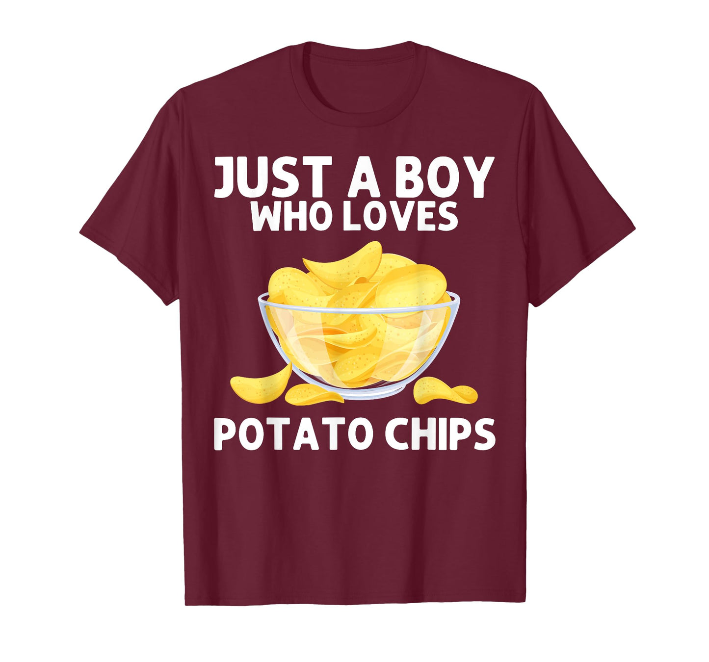 Funny Potato Chips Art For Men Boys Kids Bag Of Chips Lover T-Shirt
