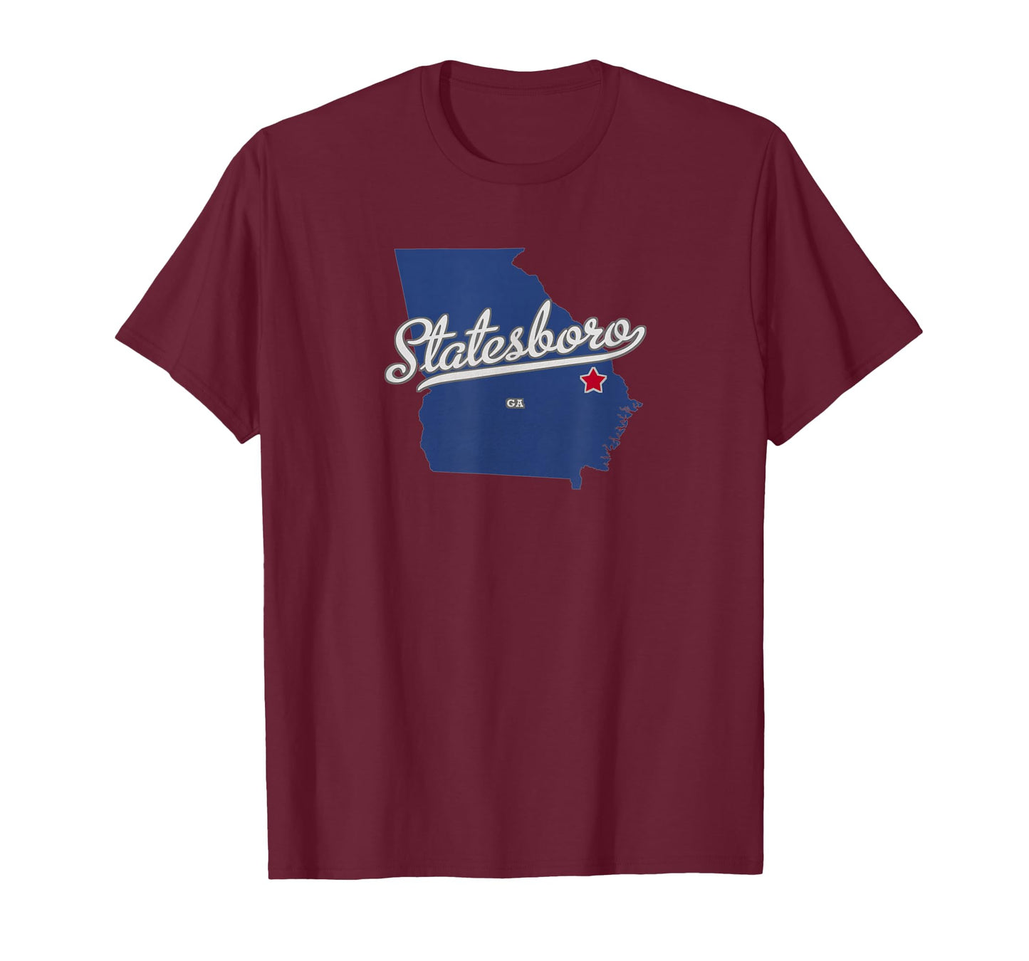 Statesboro Georgia GA Map T-Shirt