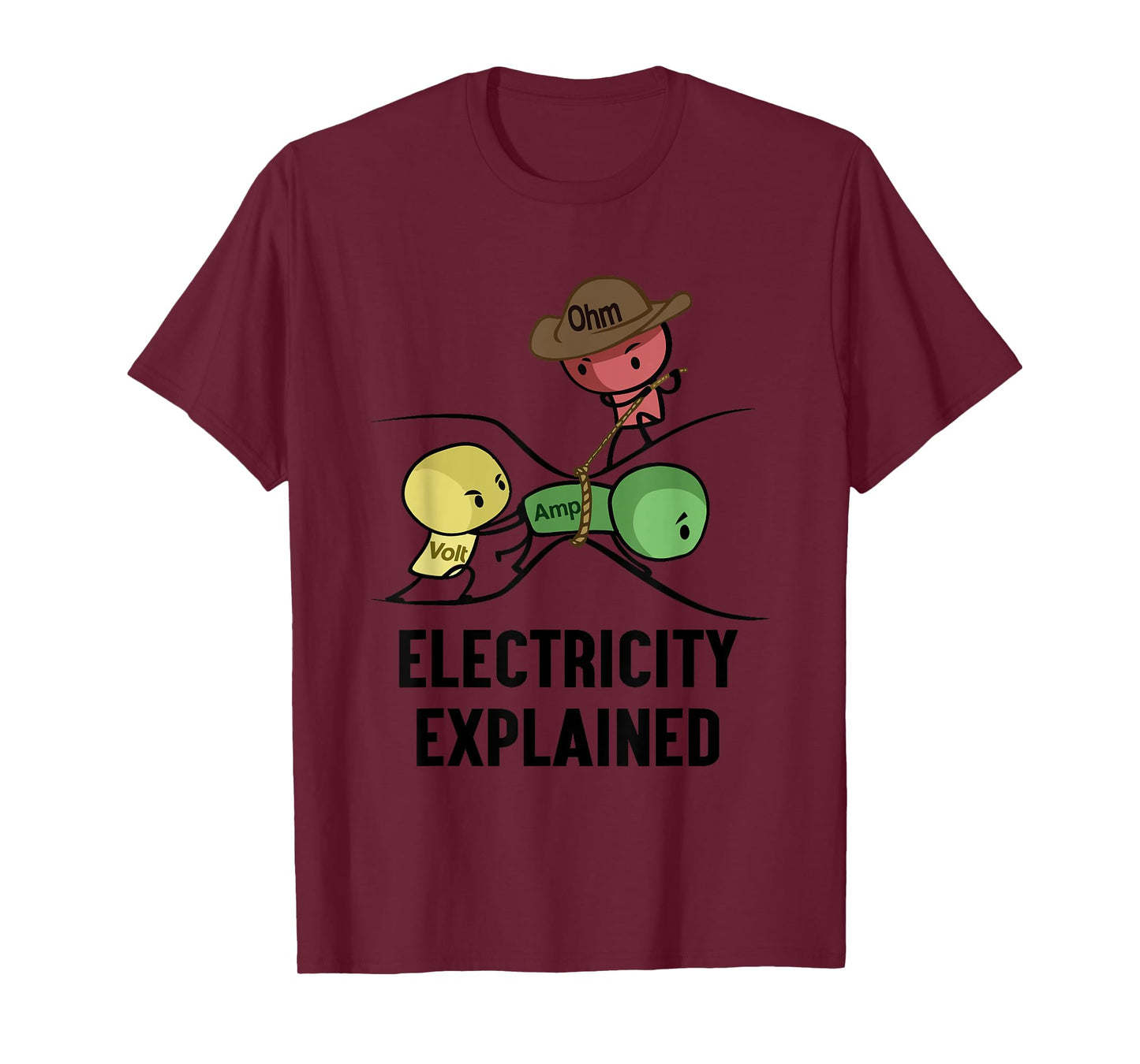 Electricity Explained Physics Nerd Gift I Teacher School T-Shirt