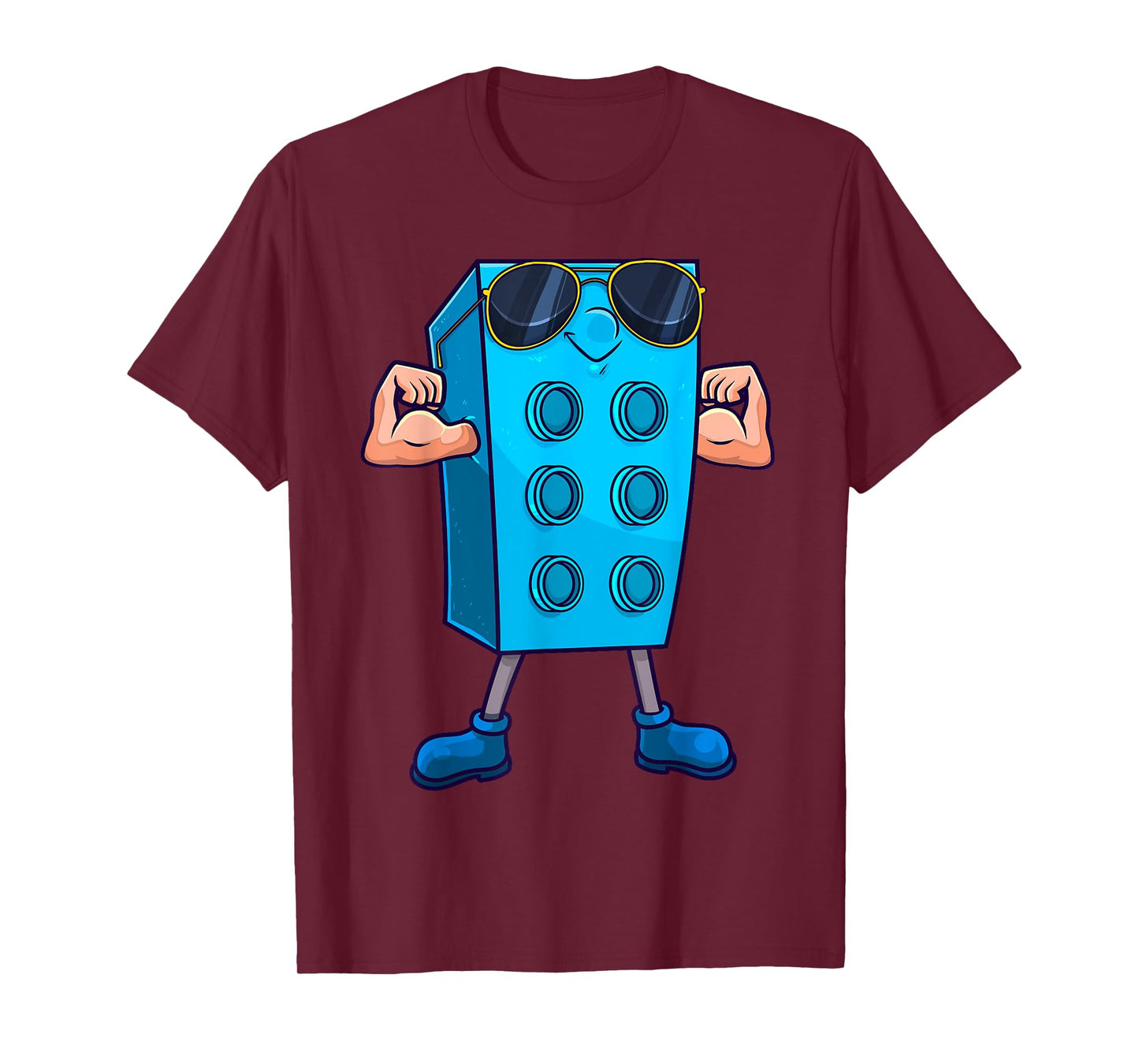 Brick Builder Master Building Blocks Birthday Funny Kids Boy T-Shirt