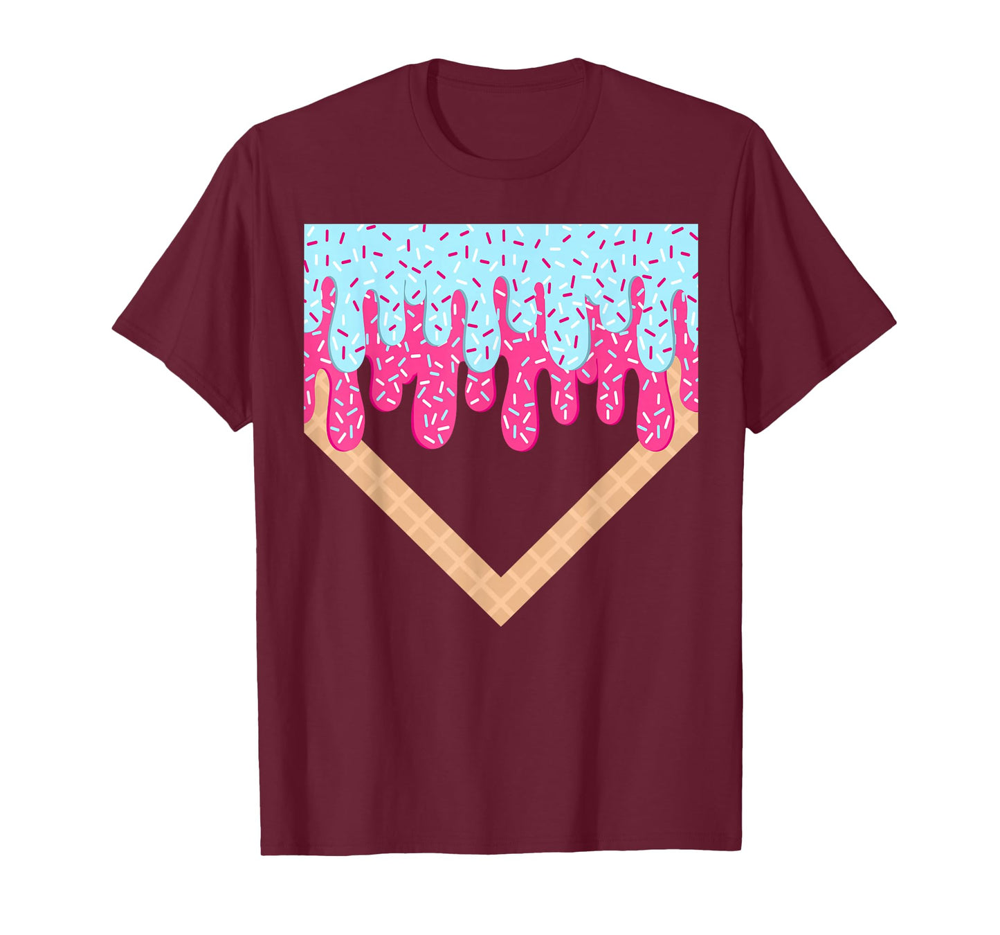 Baseball Drip Boys Home Plate Ice Cream Sport Players & Fans T-Shirt
