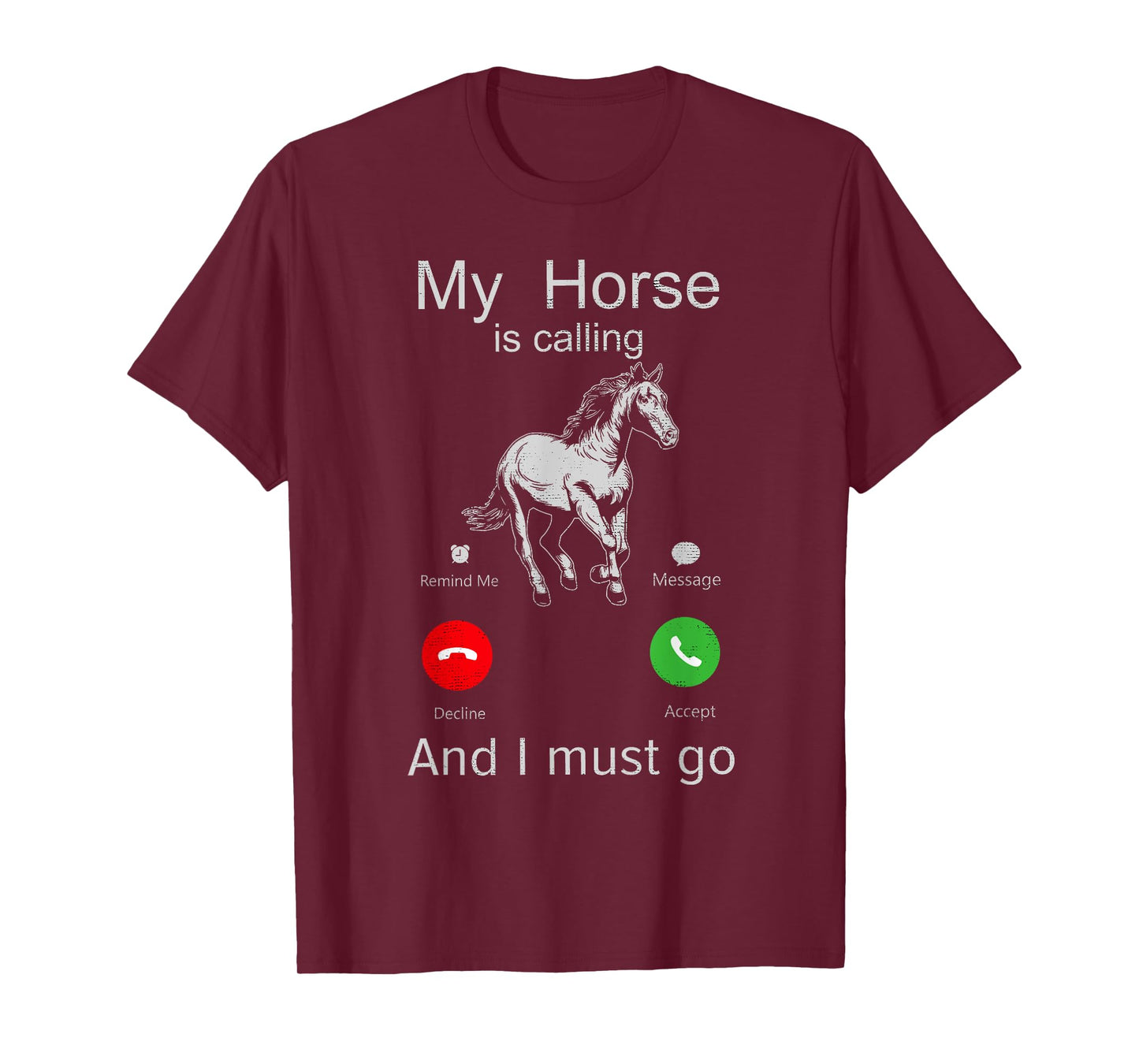 My horse is calling And i must go My horse is racing and I T-Shirt