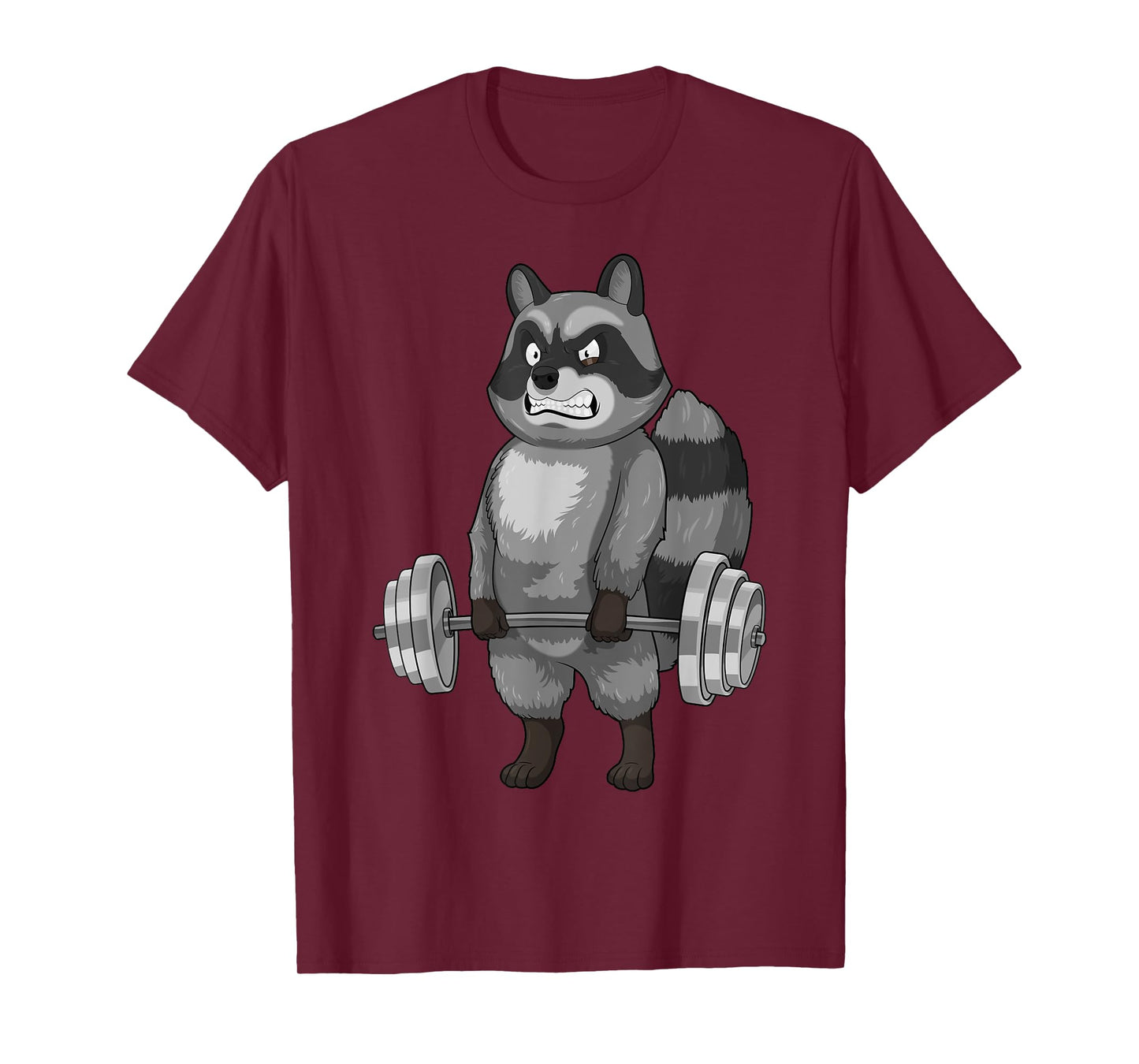 Raccoon Weightlifting Deadlift Fitness Gym Funny Workout T-Shirt
