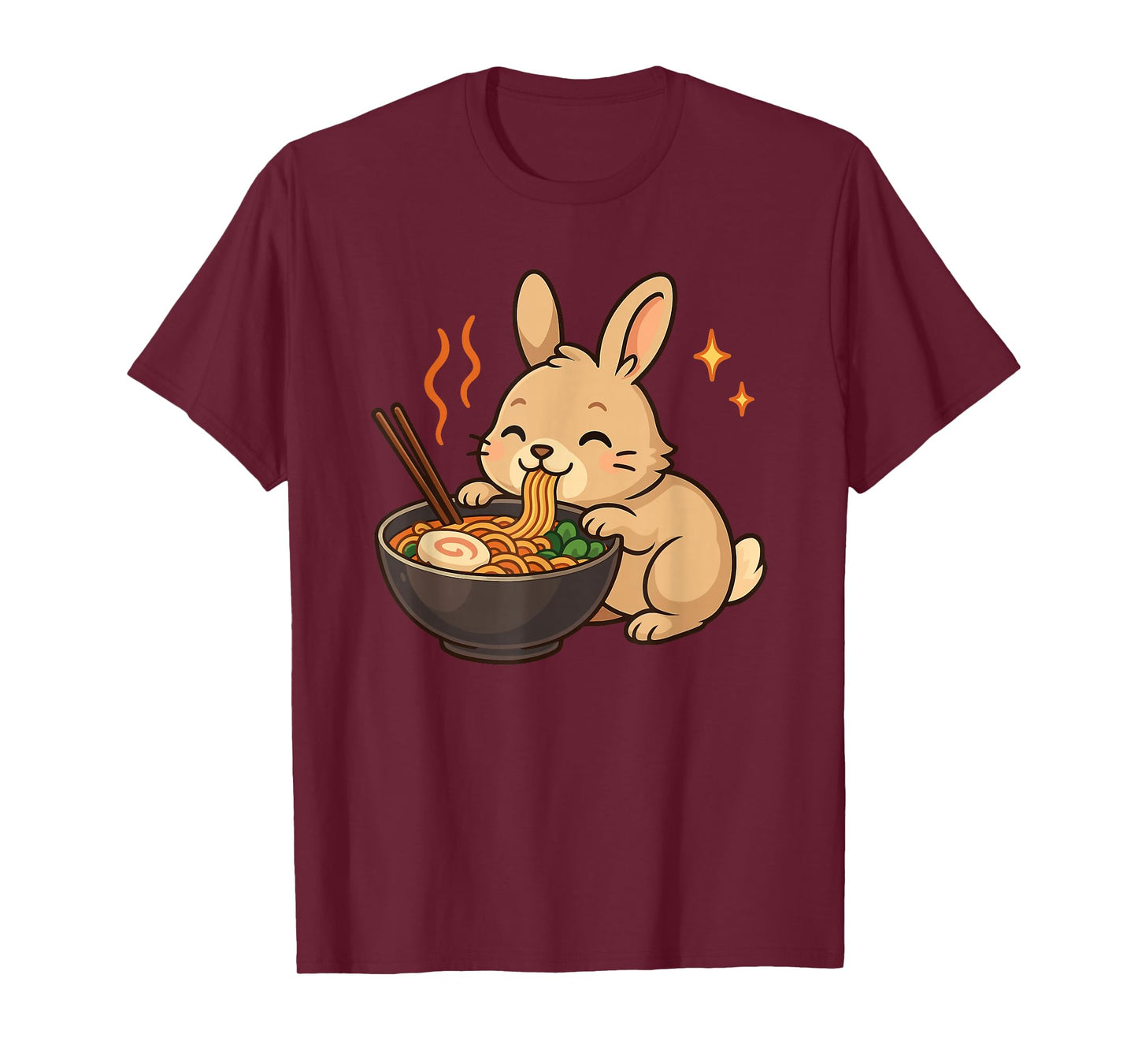 Bunny with Noodles Ramen Kawaii Bunny T-Shirt
