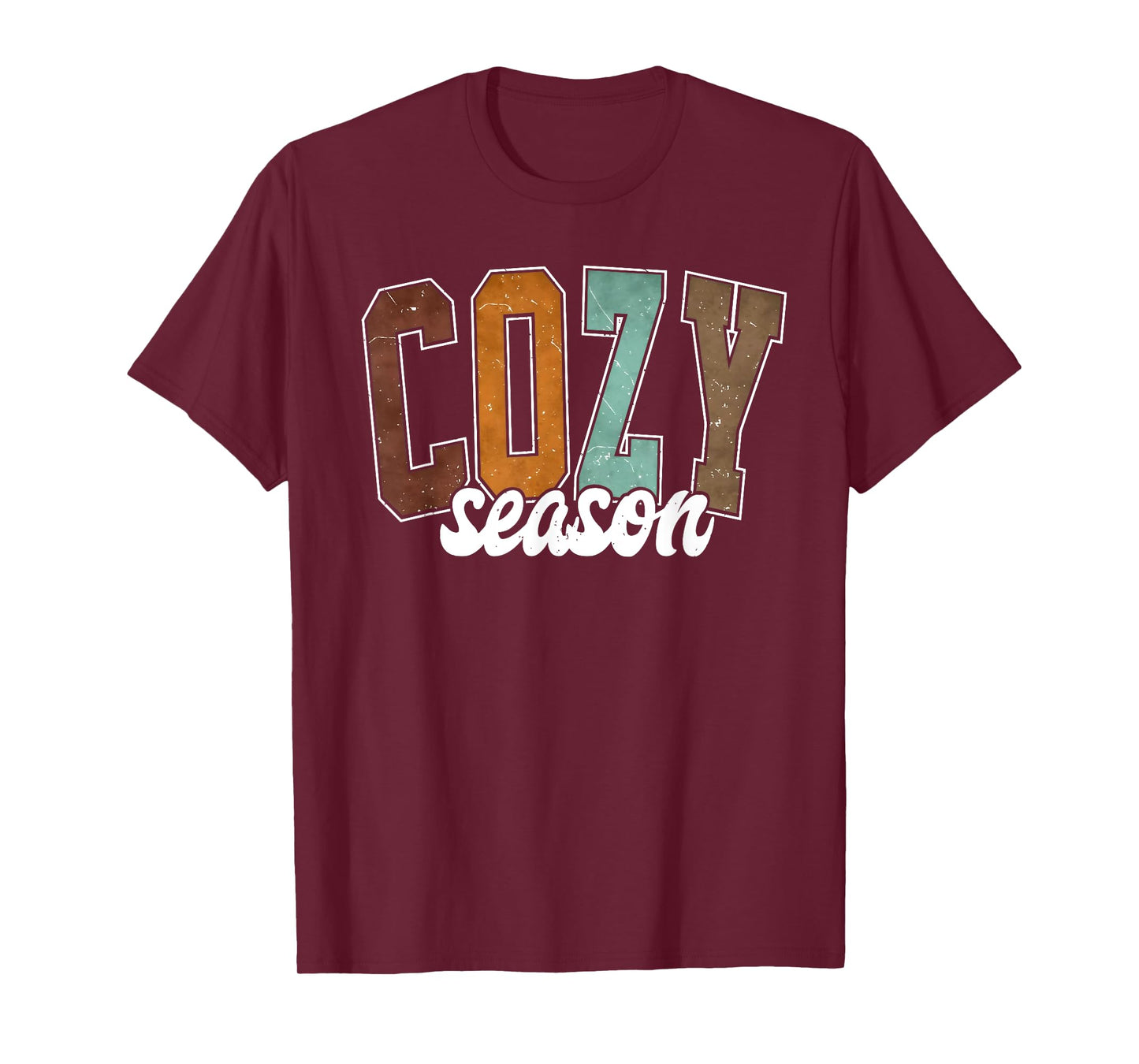 Cozy Season Pumpkin Autumn Fall Y'all Leaves Thanksgiving T-Shirt