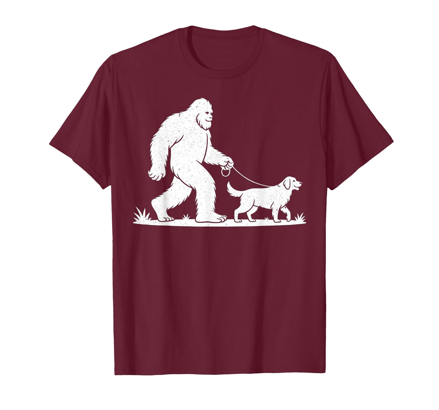 Bigfoot and Golden Retriever - Canine Lover Dog Owner T-Shirt