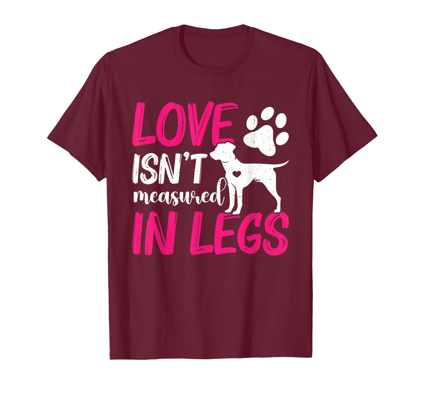 Love Isnt Measured in Legs Right Back Leg Amputee, Tripaw T-Shirt