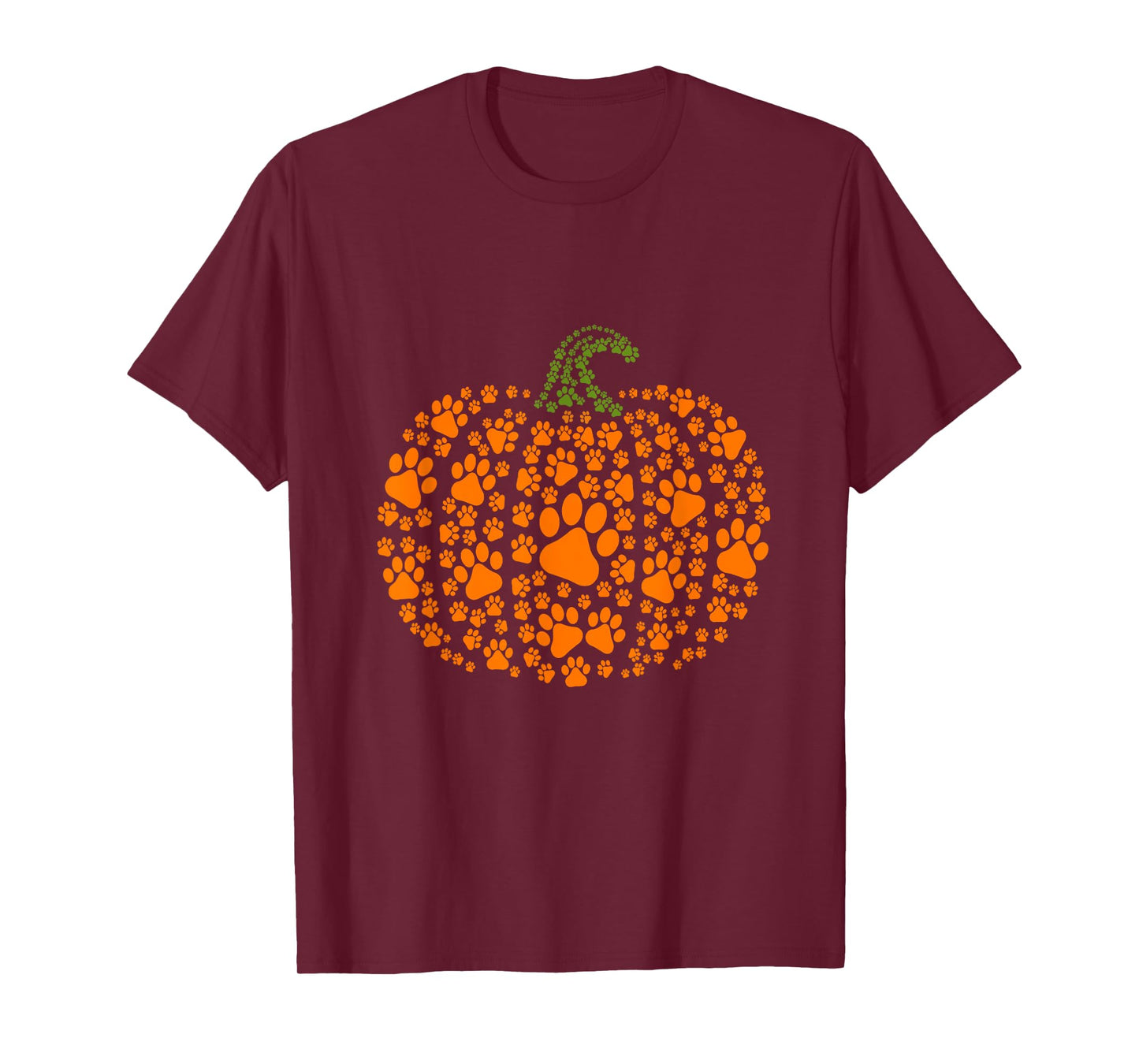 Paw Print Pumpkin Halloween Pet Lover T-Shirt