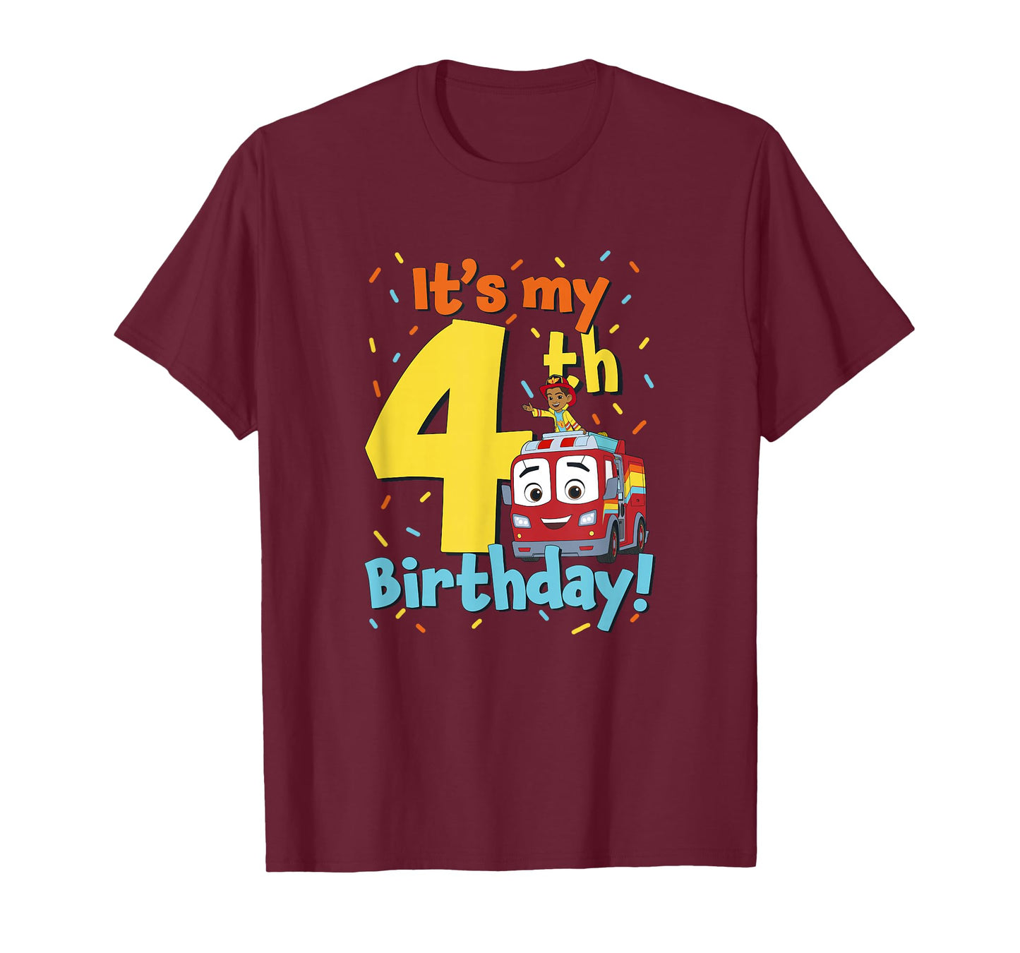 Disney Firebuds It's My 4th Birthday! Flash & Bo Celebration T-Shirt